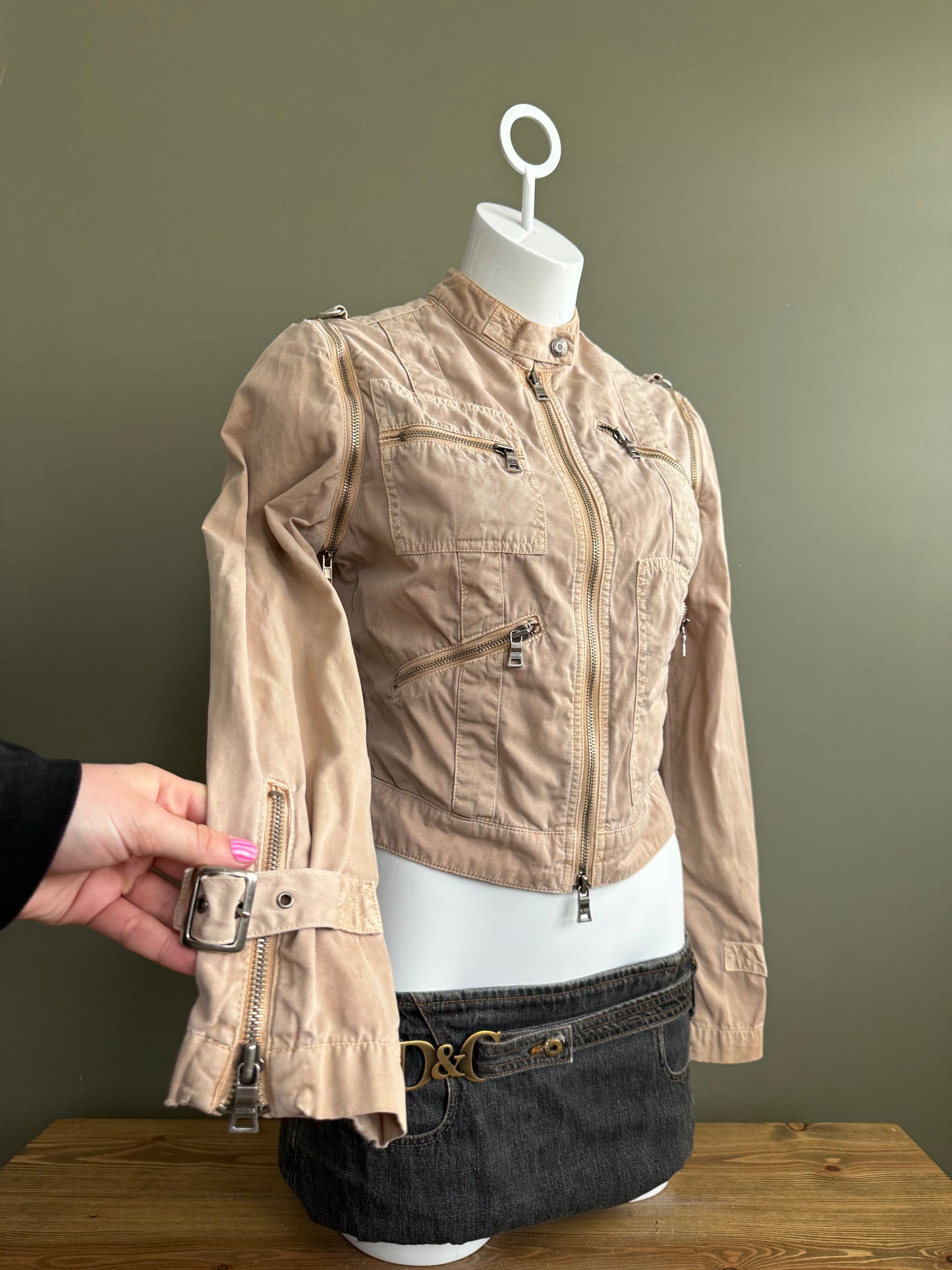 Beige Guess Utility Jacket (S)