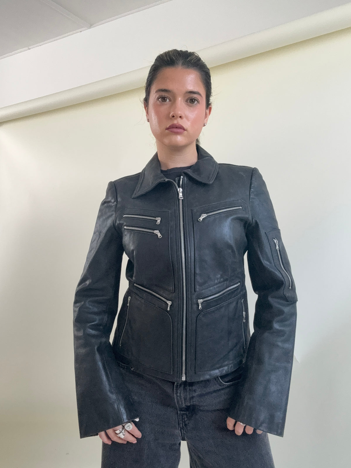 DKNY Leather Jacket (UK8)