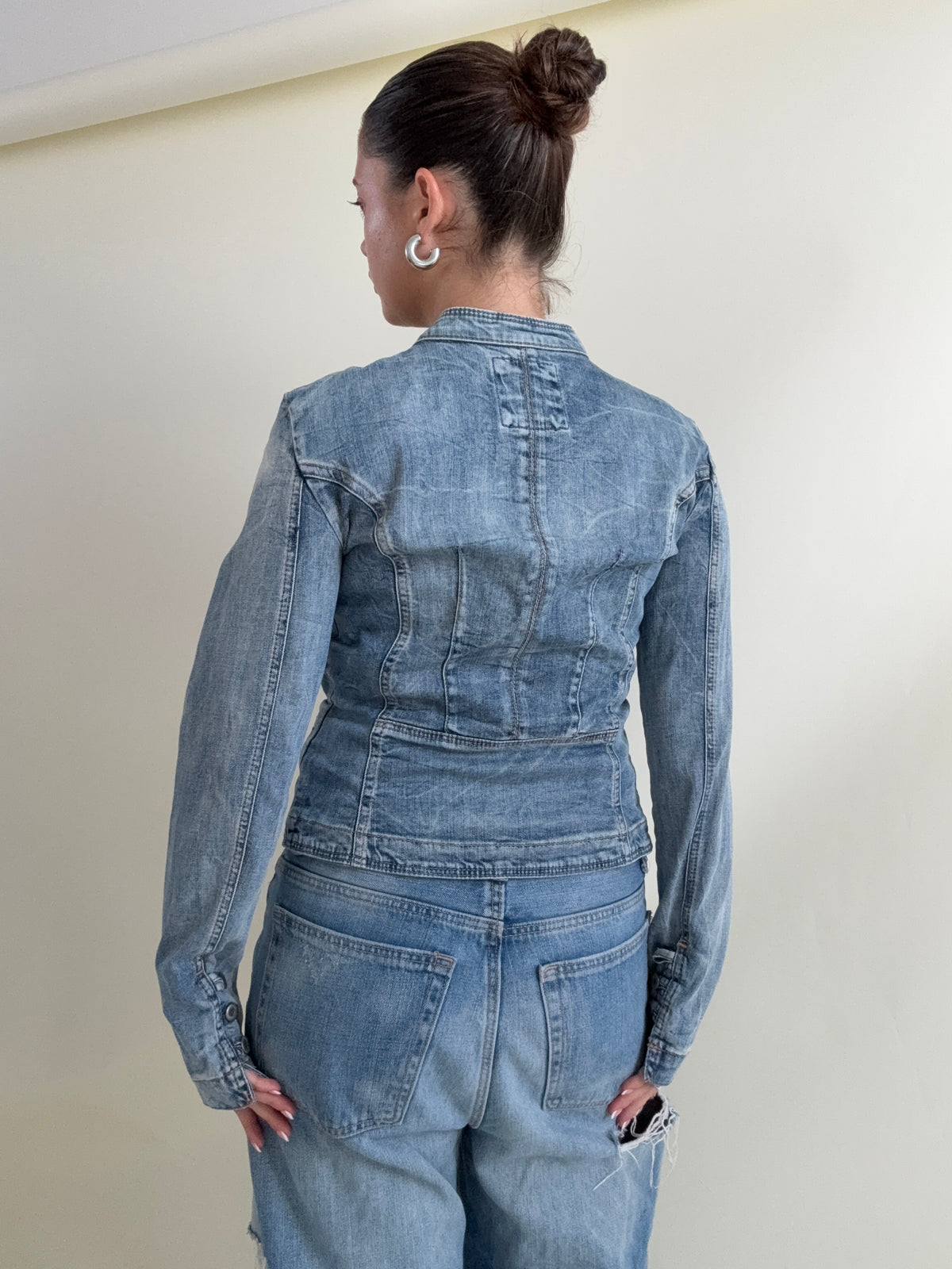 Denim Military Jacket (M)