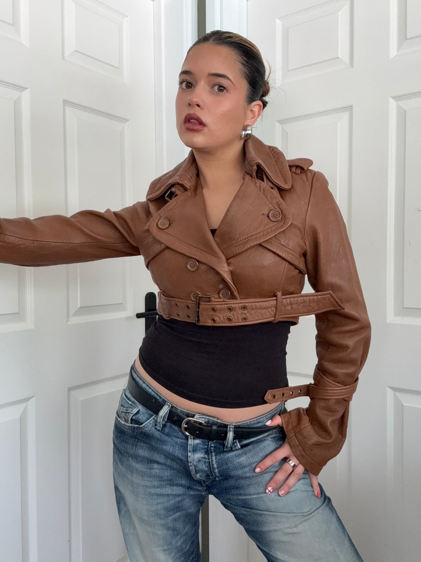 Allsaints Leather 2 in 1 Jacket (UK10)