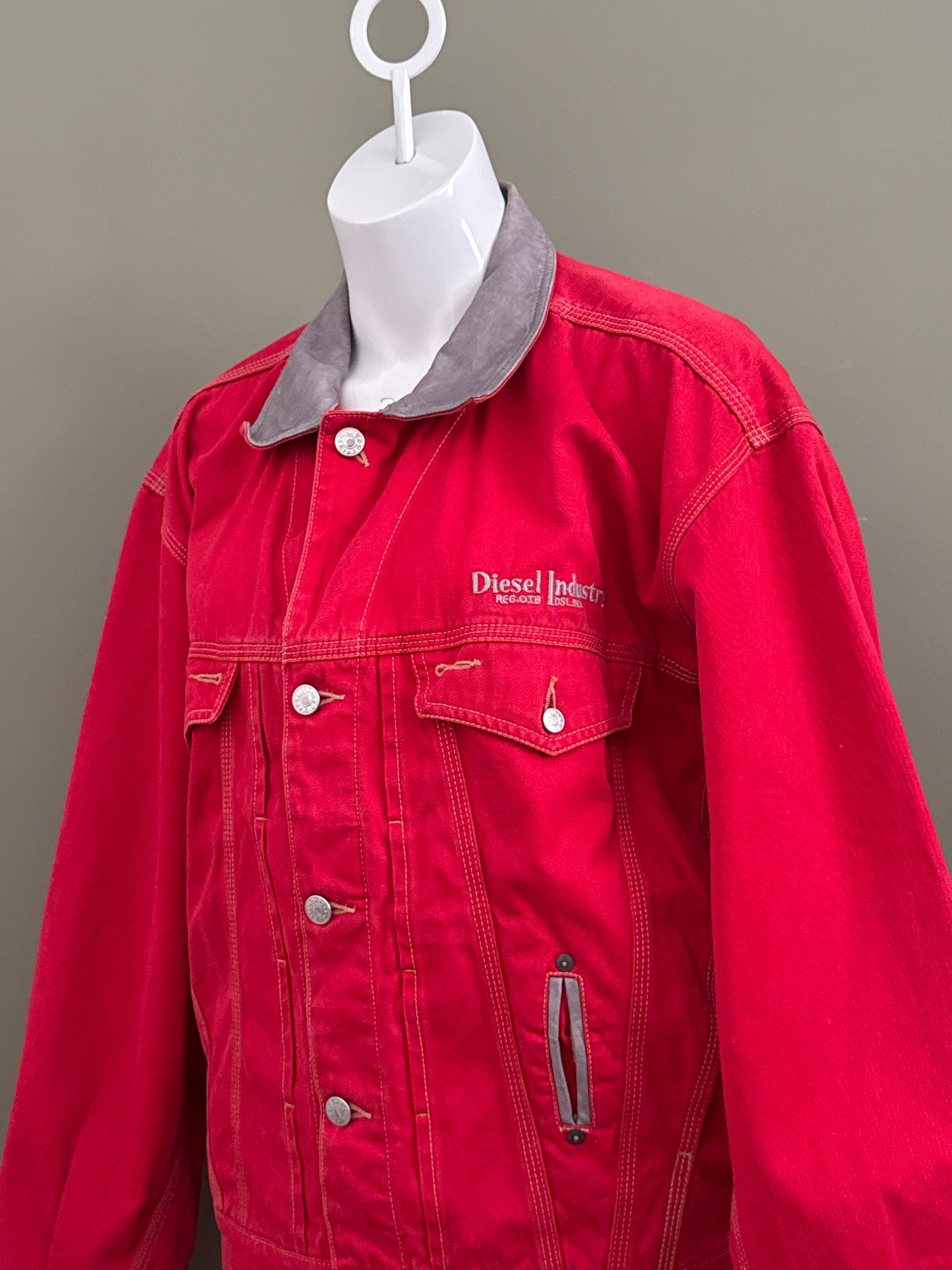Diesel Red Trucker Jacket (M)