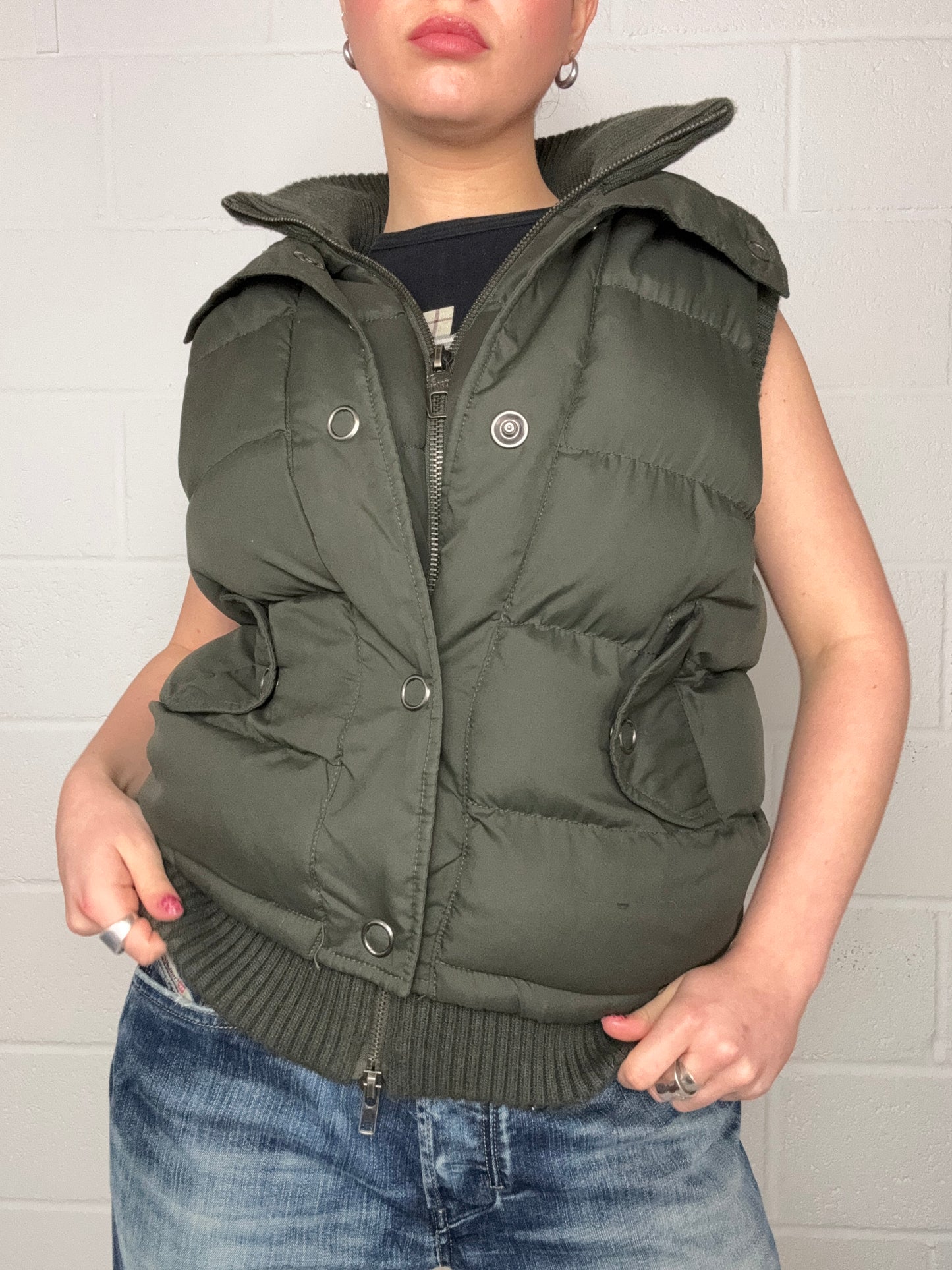 Y2K Puffer Gilet (M)