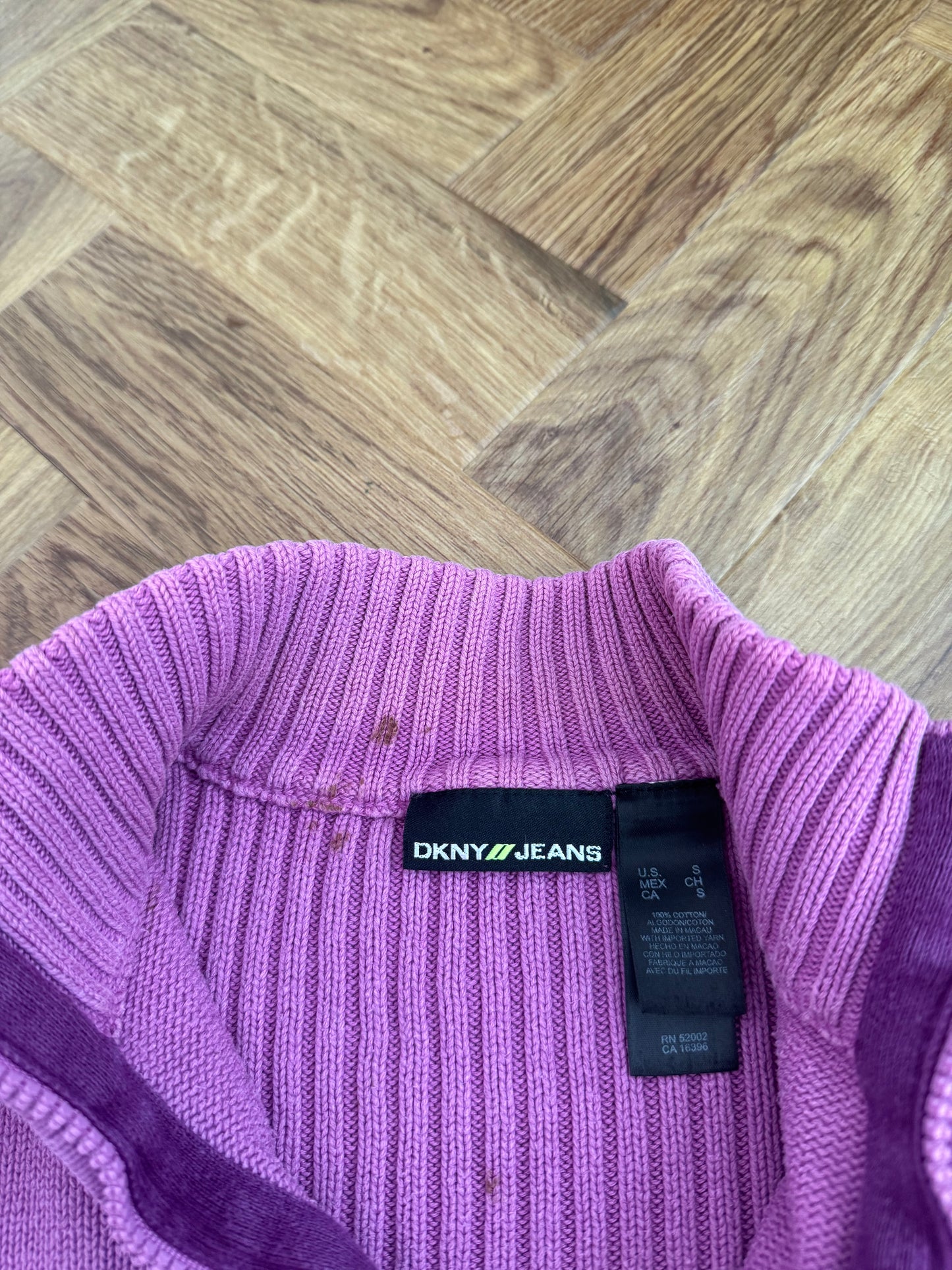 DKNY 1/4 Zip Knit Jumper (S)