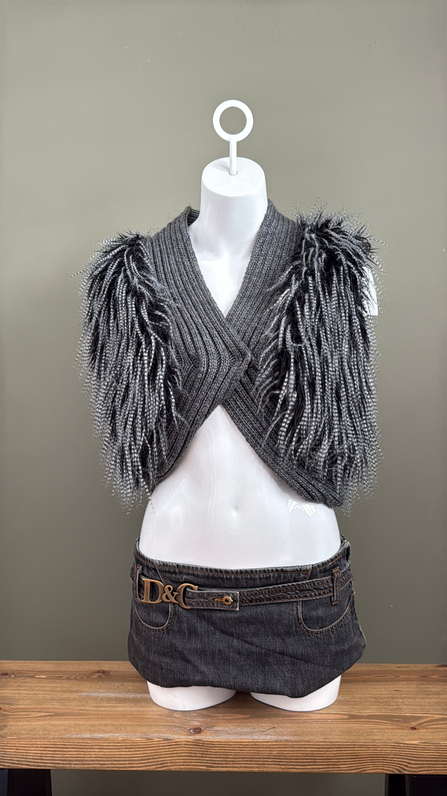 Cropped Faux Fur Bolero (L)