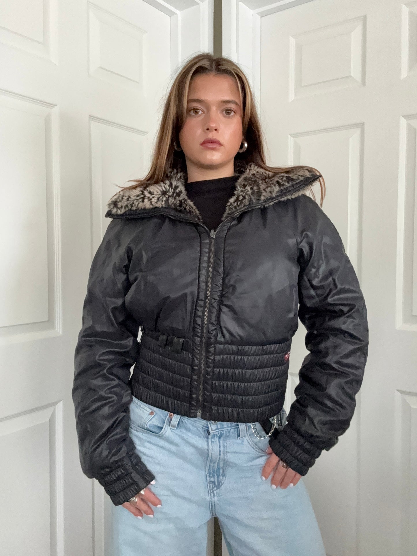 Miss Sixty Reversible Faux Fur Jacket (XL)