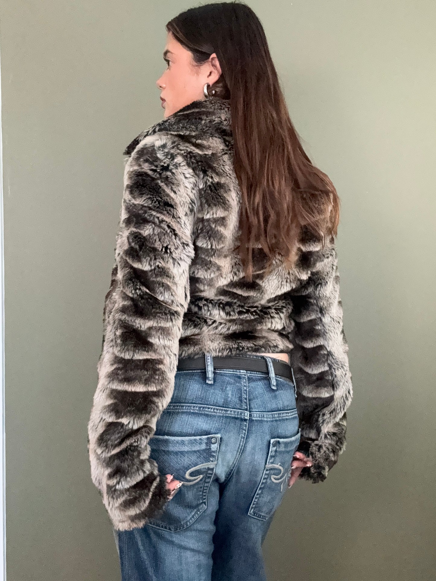 Faux Fur Jacket (L)