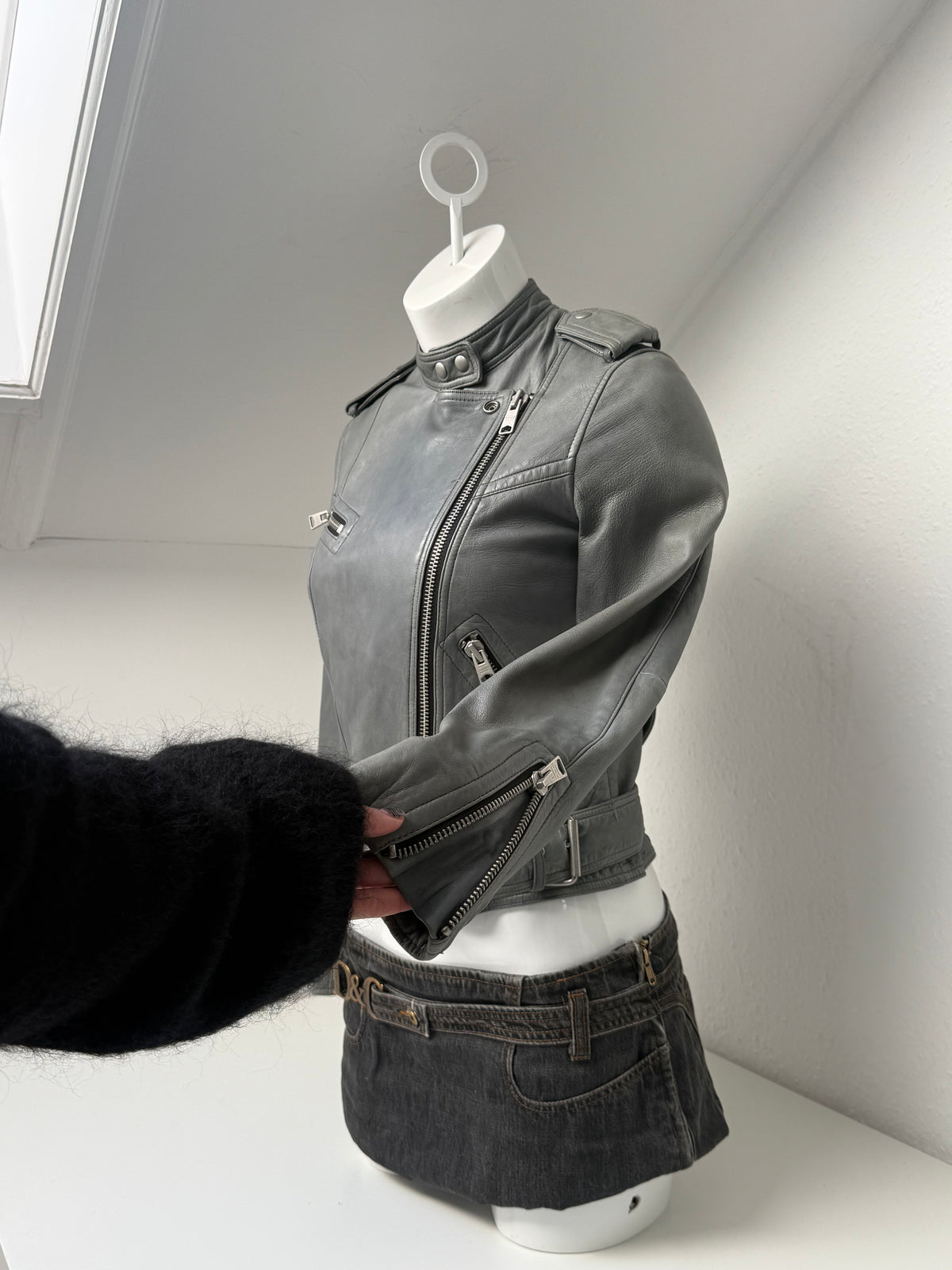 Allsaints Leather Biker Jacket (UK6)