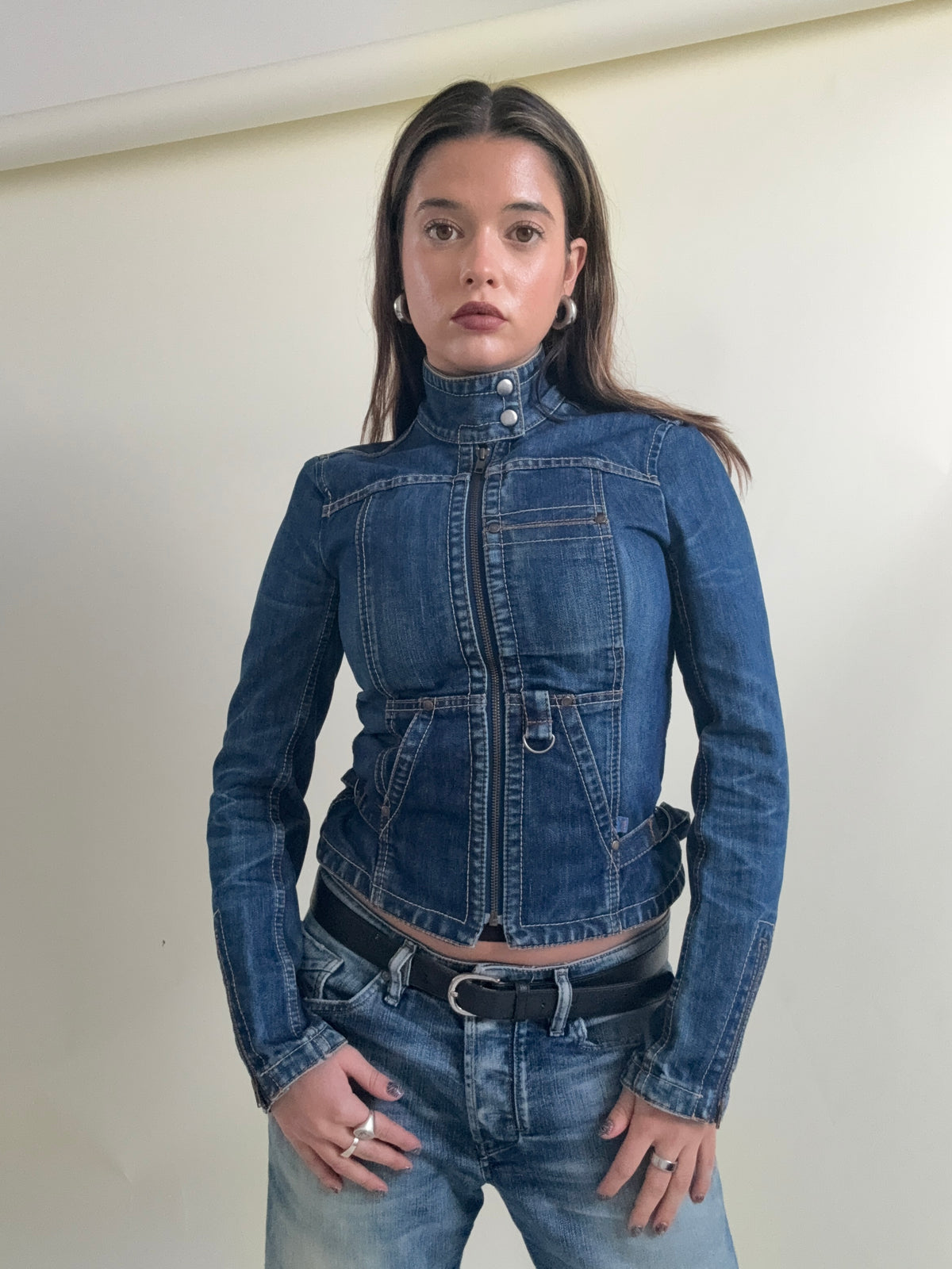 French Connection Denim Cargo Jacket (UK6)