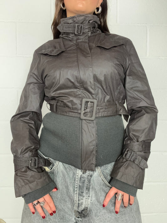 Y2K Buckle Fitted Coat