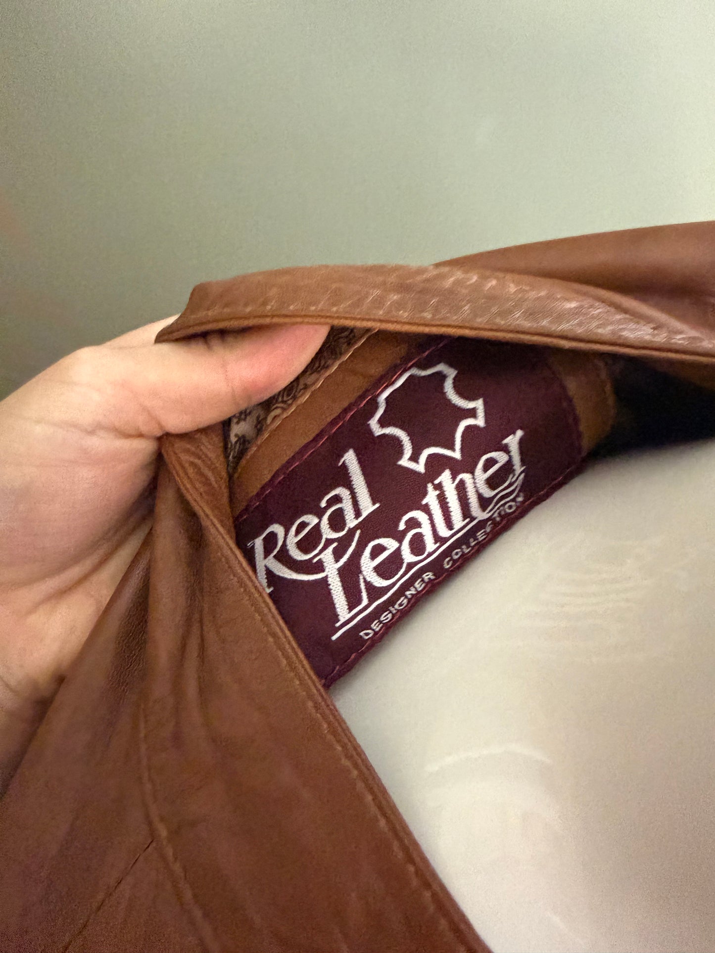 Tan Leather Jacket (M)