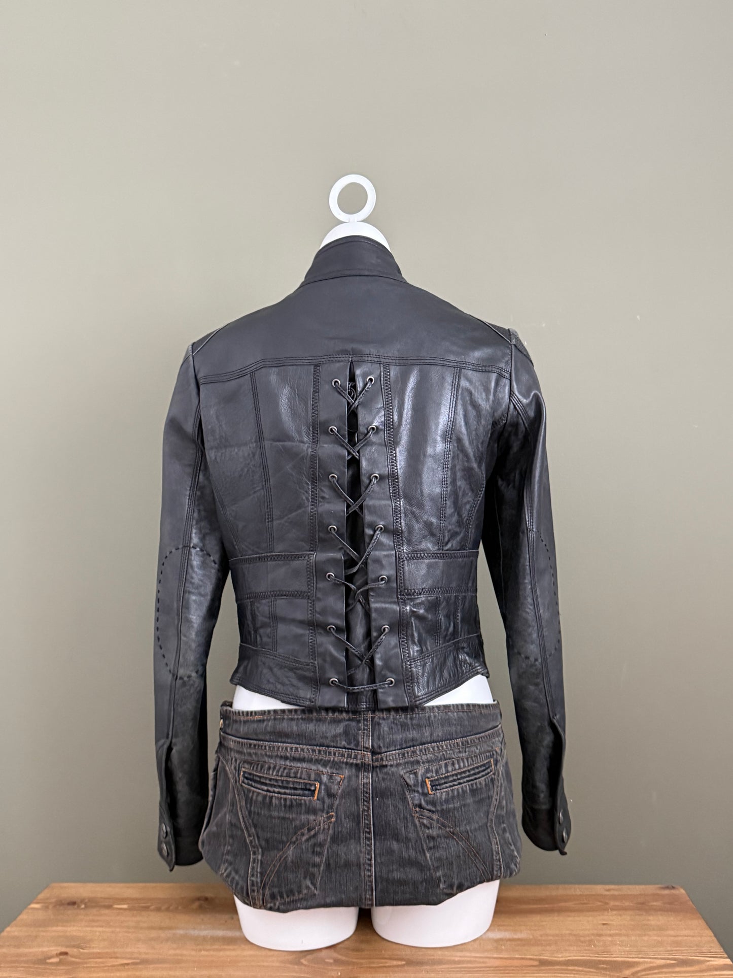 Leather Corset Jacket (UK12)