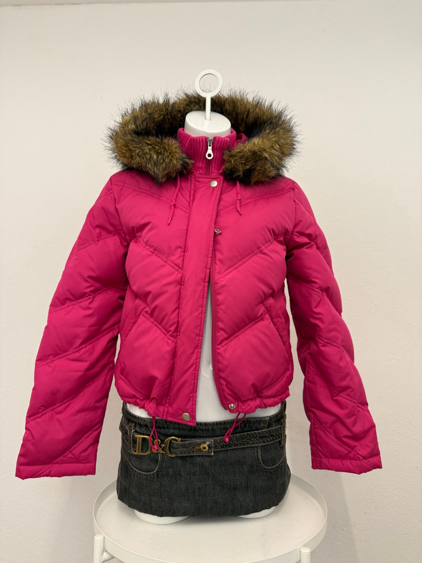 Pink DKNY Puffer Jacket (XS)