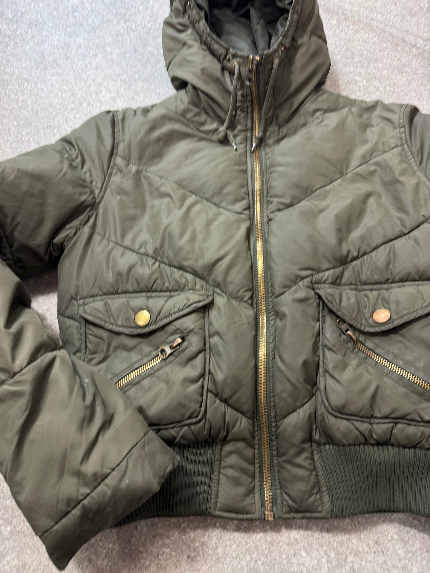 Khaki Puffer Jacket (M)