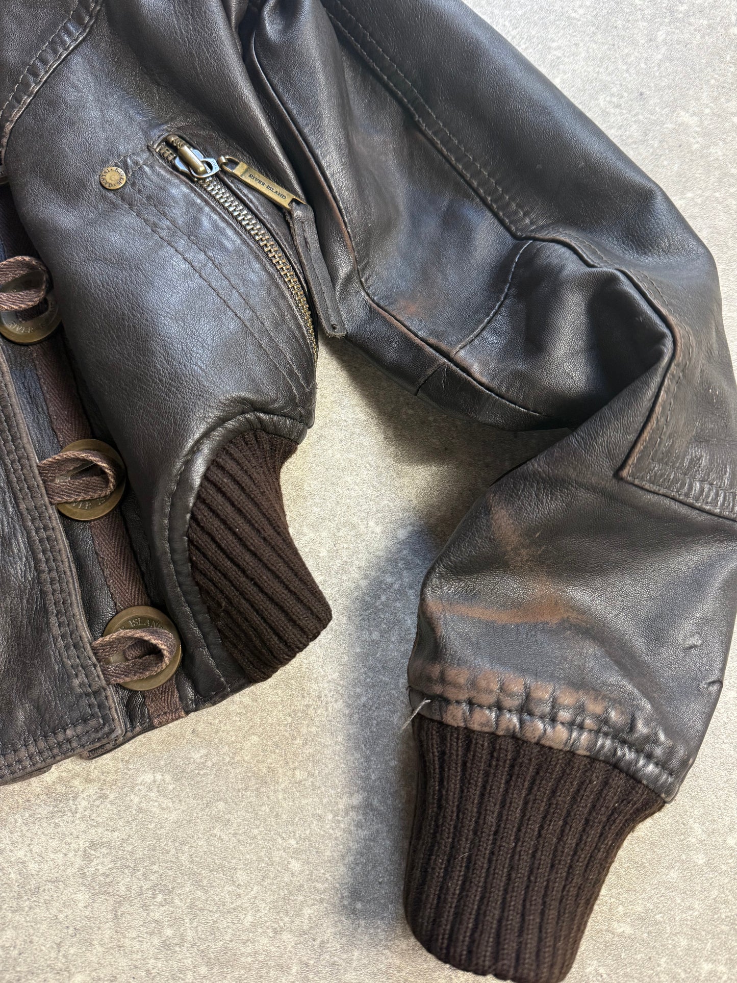 Fitted Leather Jacket (UK8)