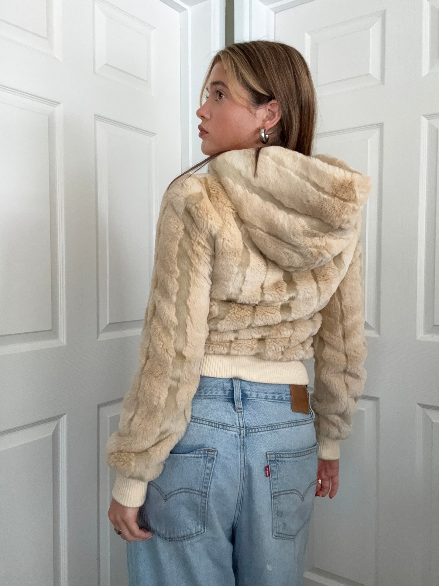 Juicy Couture Faux Fur Hooded Jacket (S)
