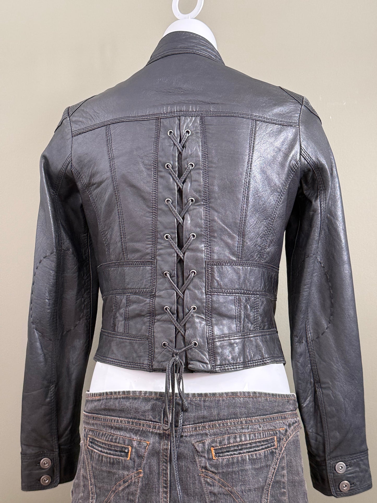 Leather Corset Jacket (UK12)