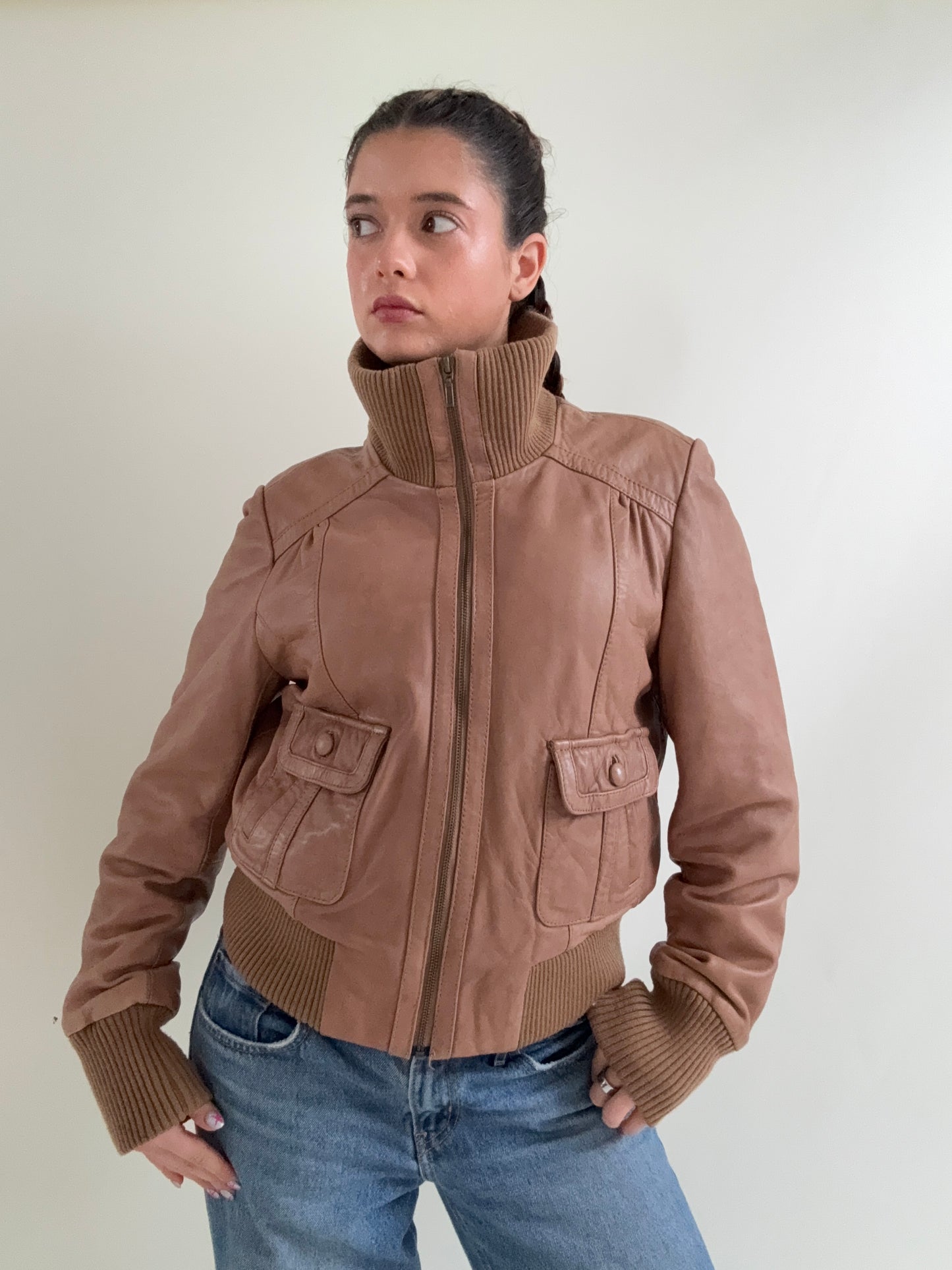 Oasis Leather Jacket (UK16)