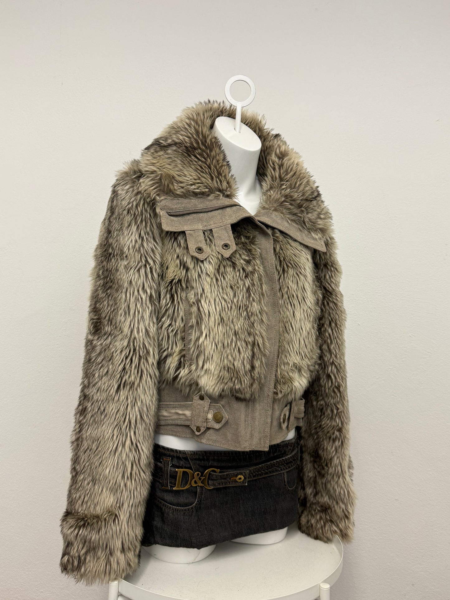 Faux Fur Bomber Jacket (UK16)