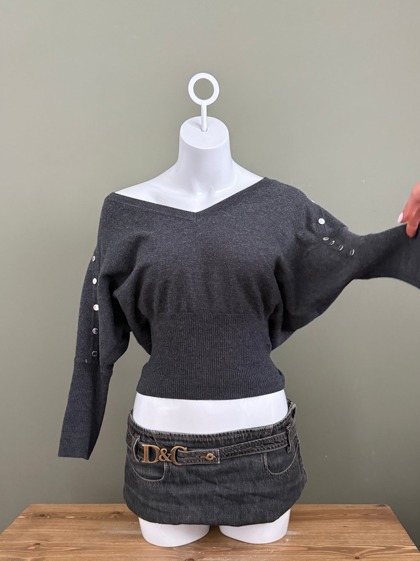 Karen Millen Wool Batwing Top (S)