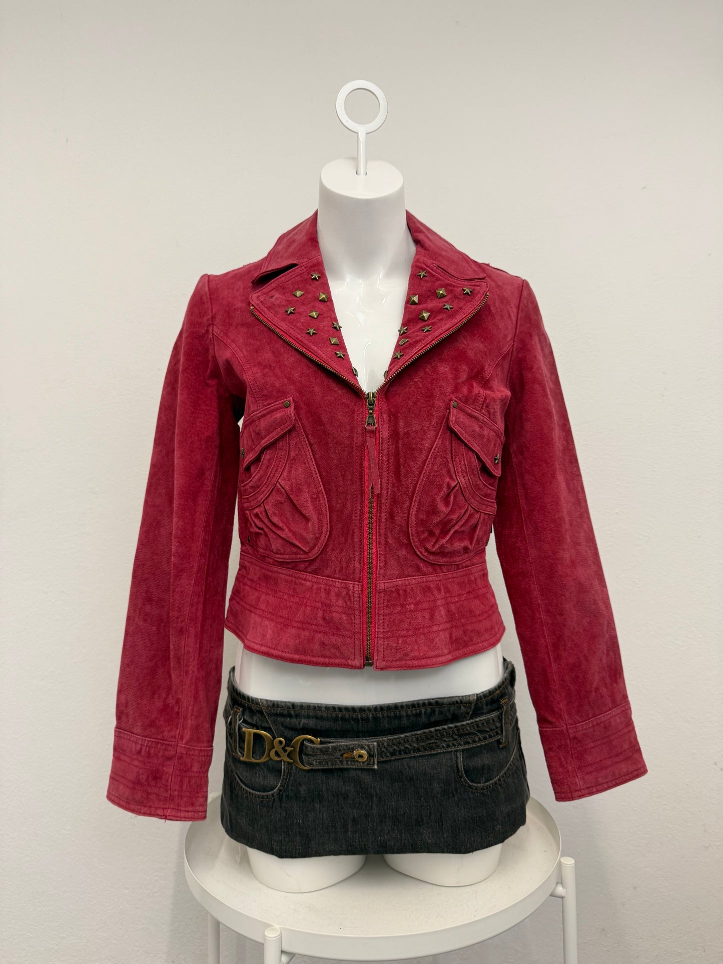Red Suede Jacket (UK12)