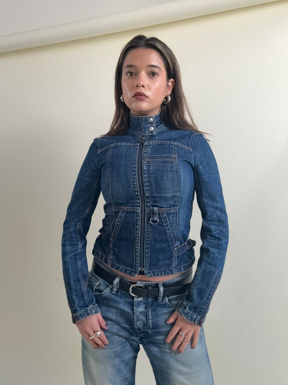 French Connection Denim Cargo Jacket (UK6)