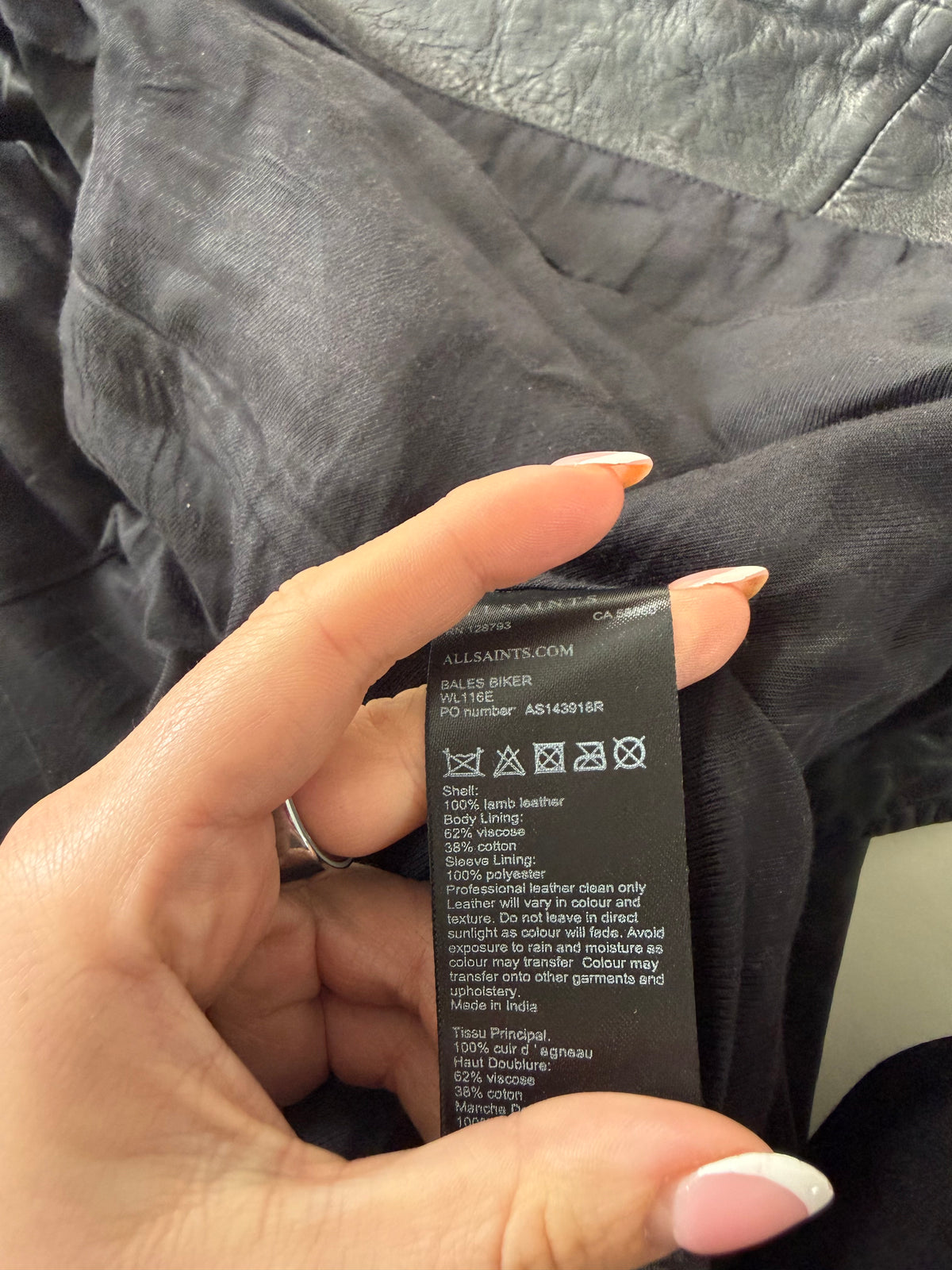 Allsaints Leather Buckle Jacket (UK8)
