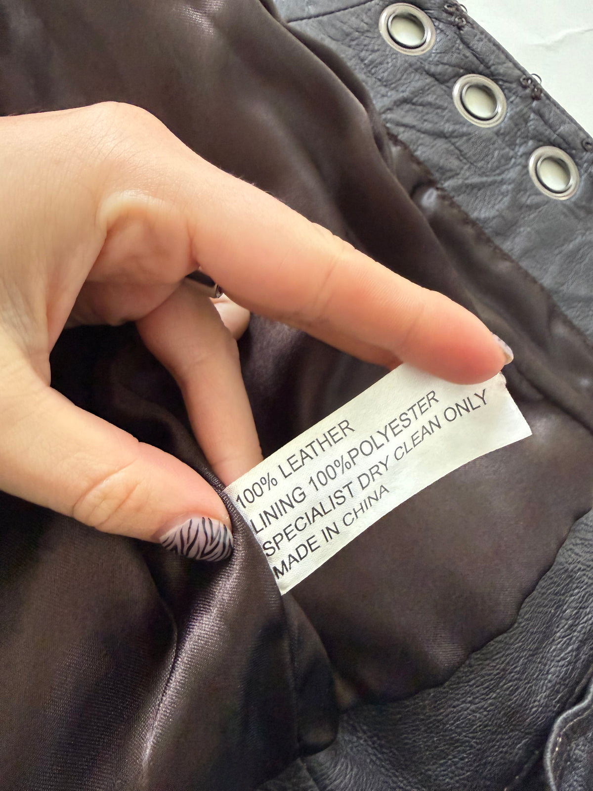 Vintage Leather Cropped Jacket (UK14)