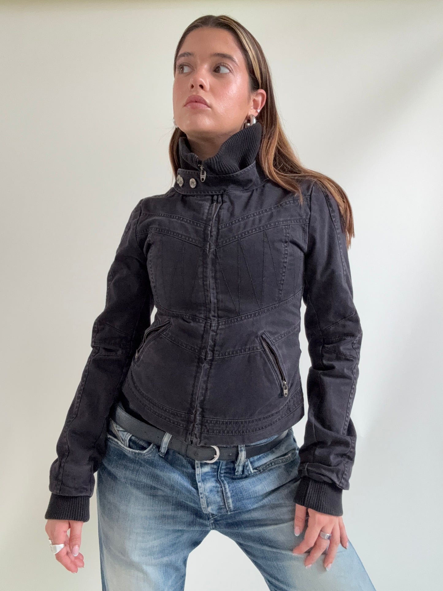 Diesel Fitted Funnel Neck Jacket (XS)
