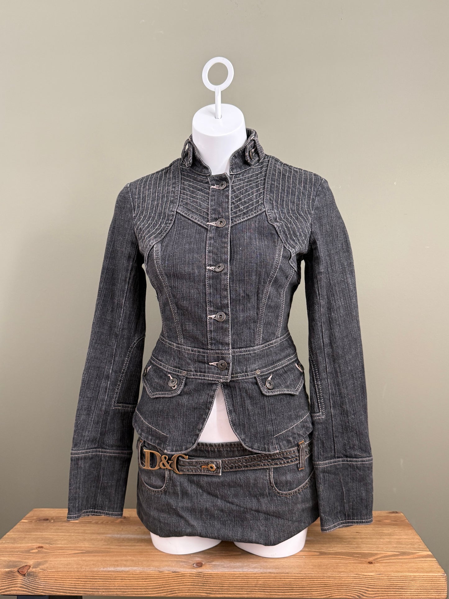 Karen Millen Denim Corset Jacket (UK10)
