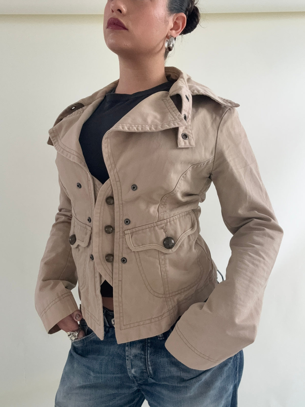 Diesel Beige Military Jacket (L)