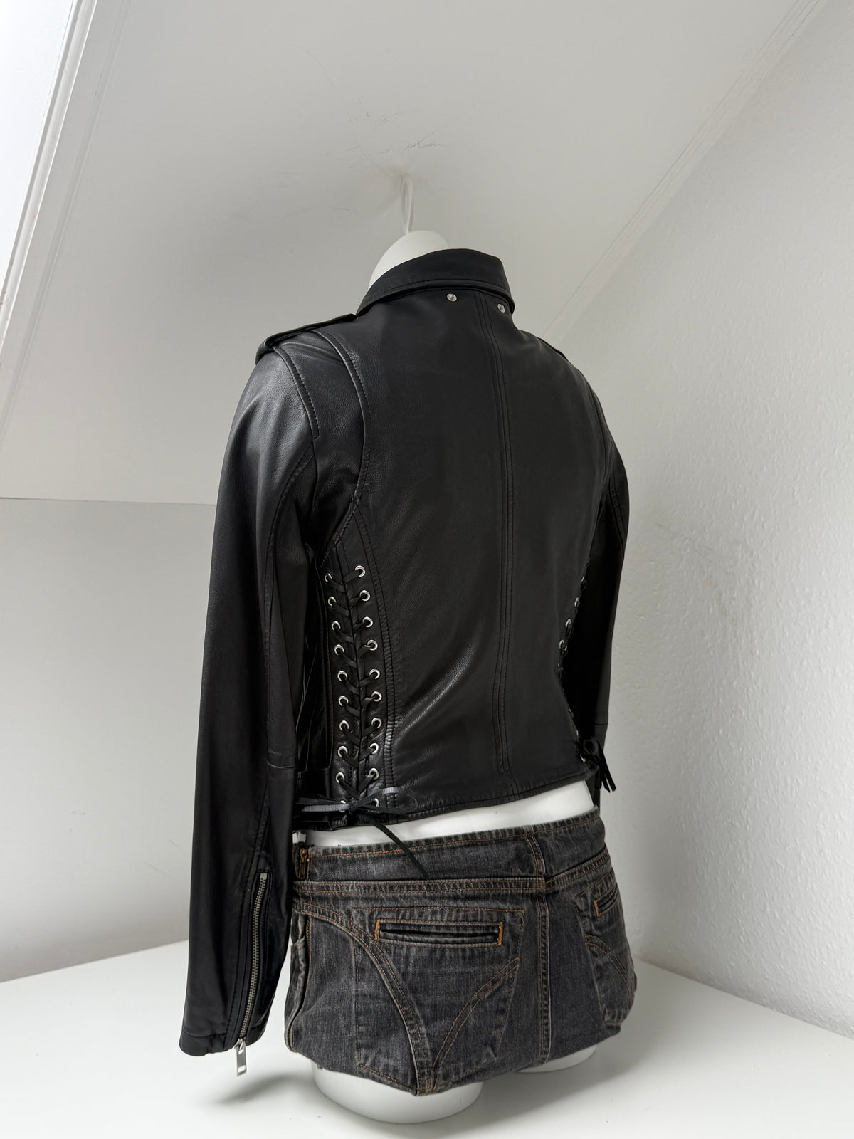 Diesel Leather Corset Biker Jacket (XS)