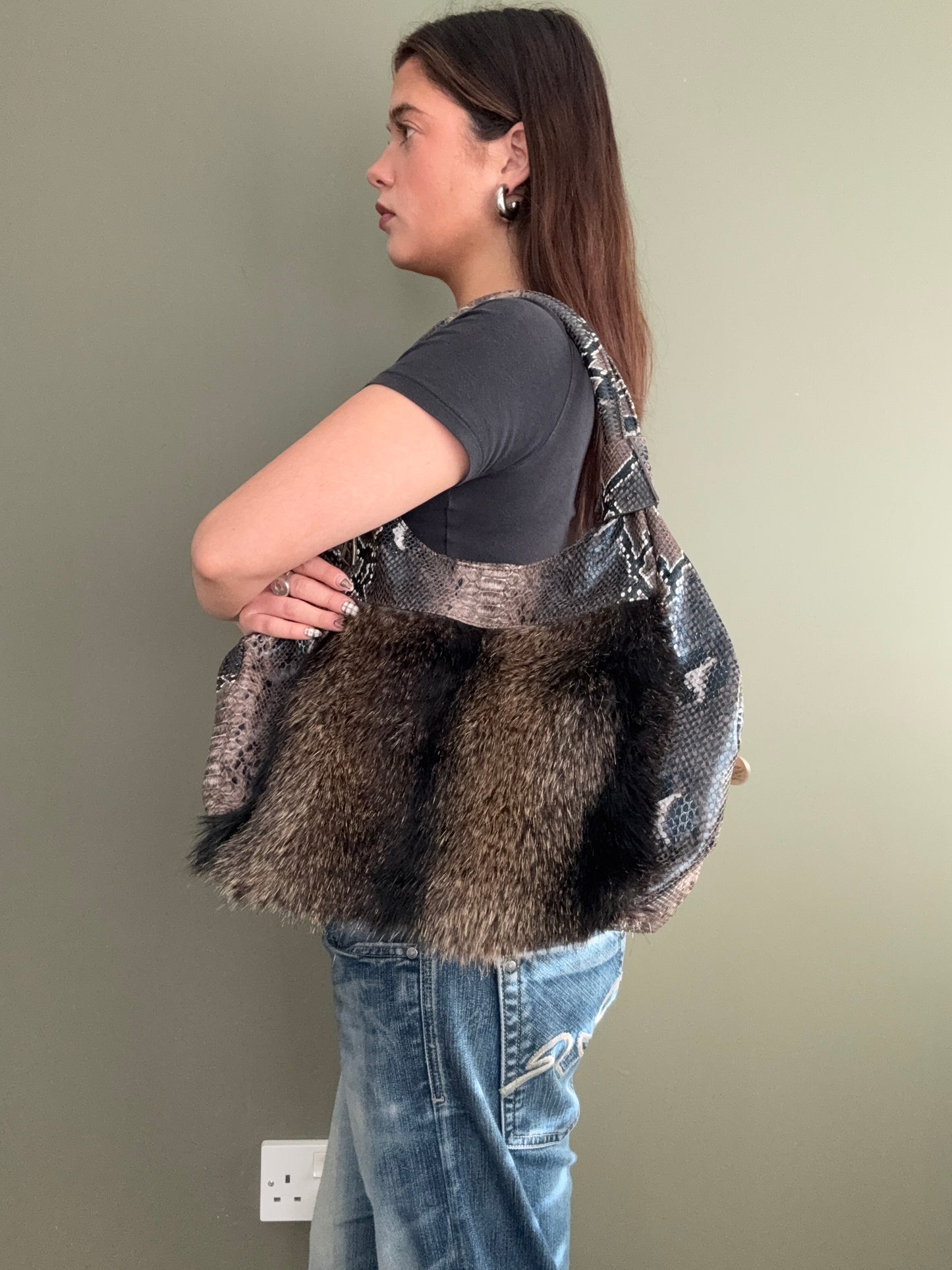 Bulaggi Faux Fur/Leather Bag