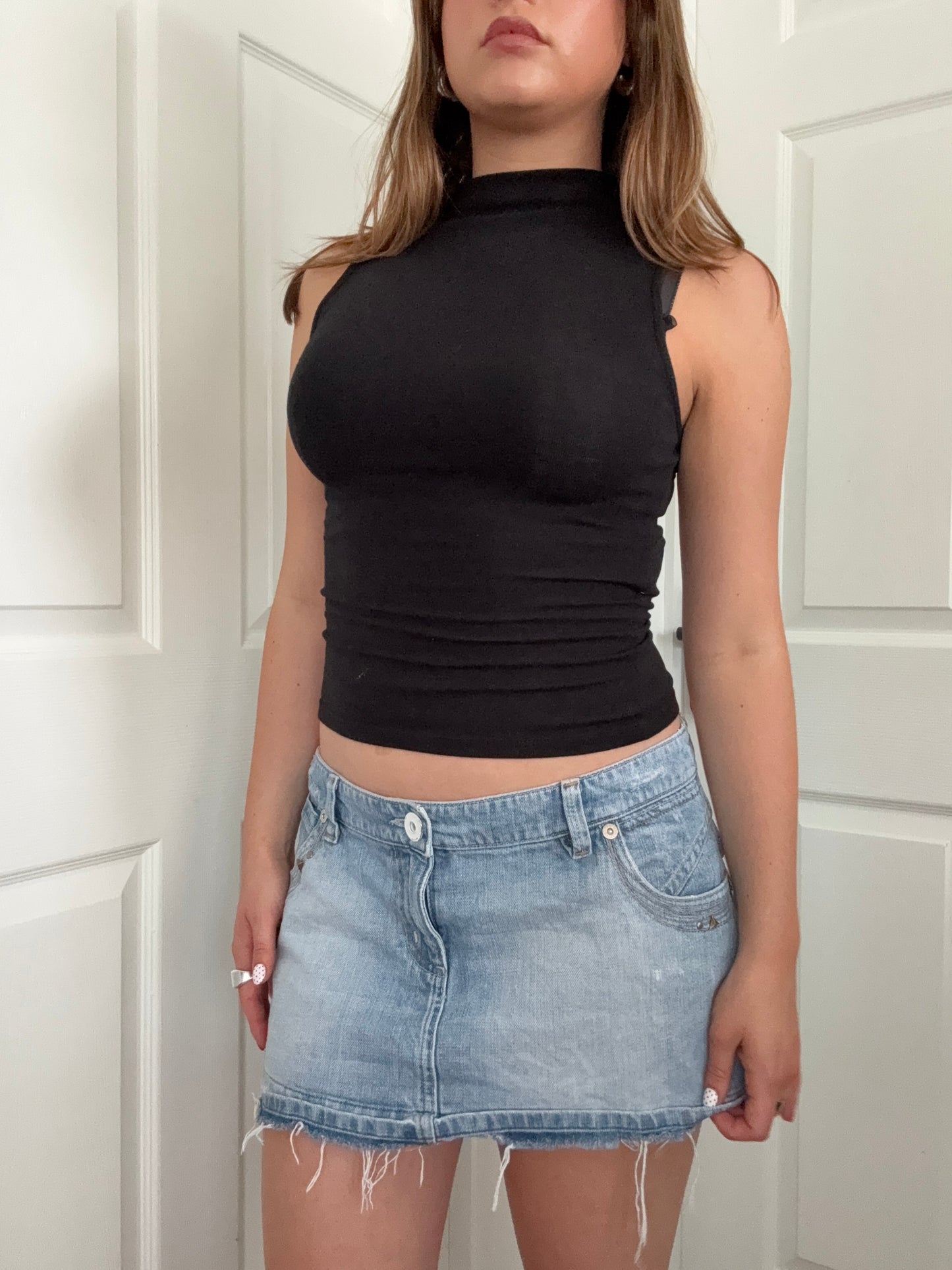 Y2K Mini Denim Skirt (UK14)