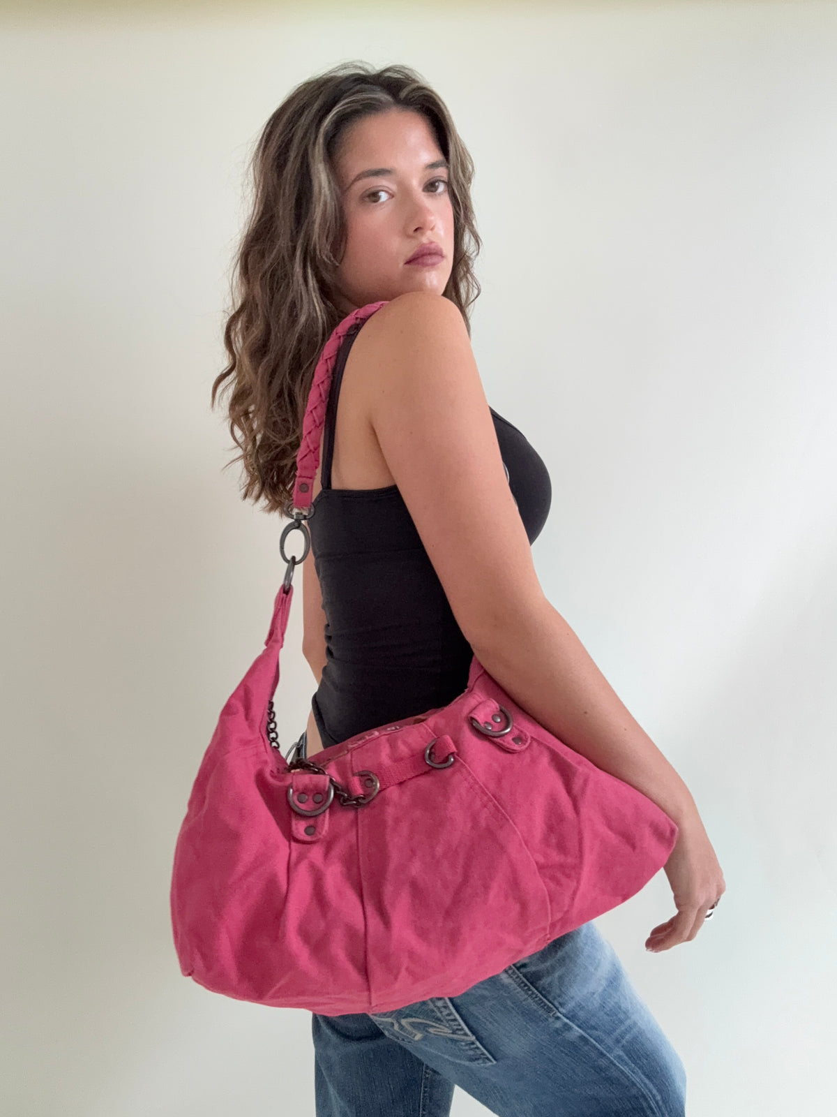 Vintage Diesel Pink Slouchy Handbag