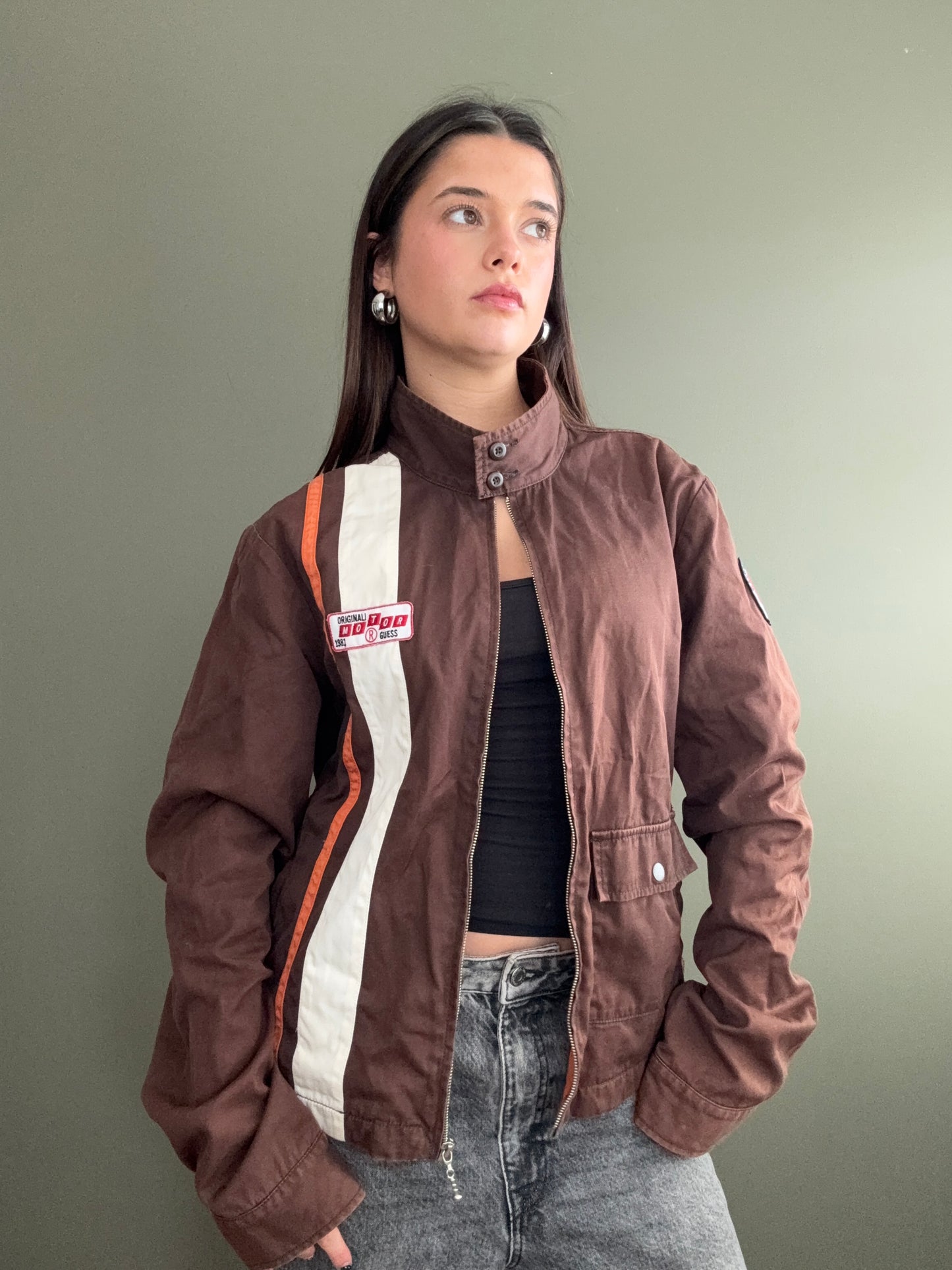 Guess Brown Biker Jacket (S)