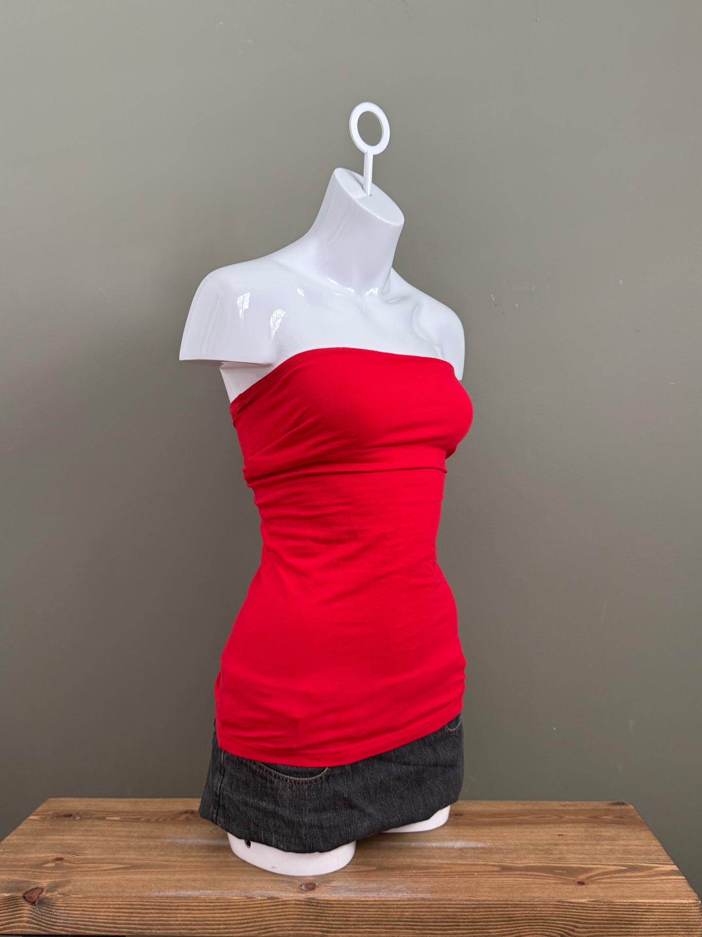 Y2K Red Bandeau Top (UK10)