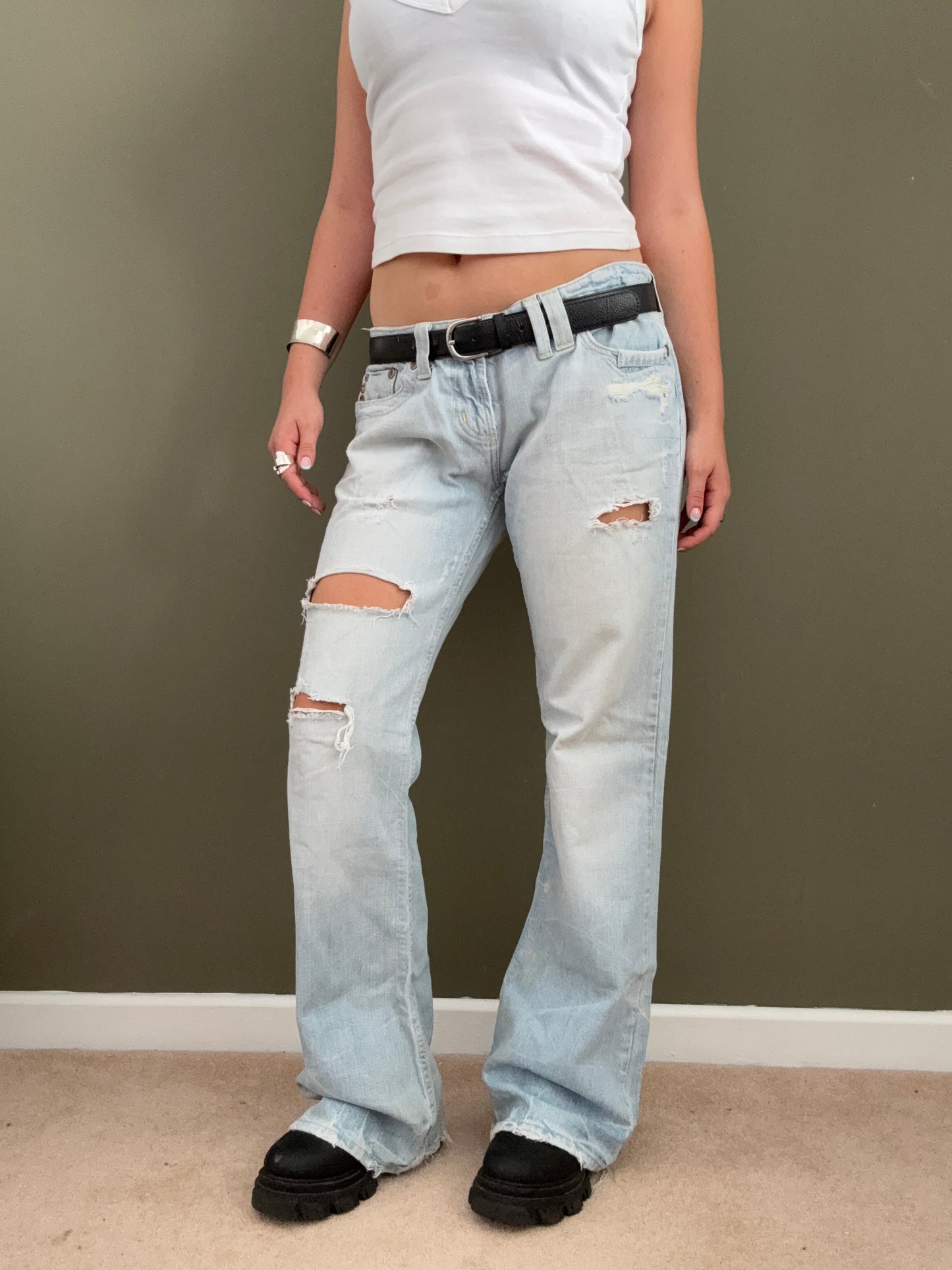 Y2K Distressed Baggy Jean (UK14)
