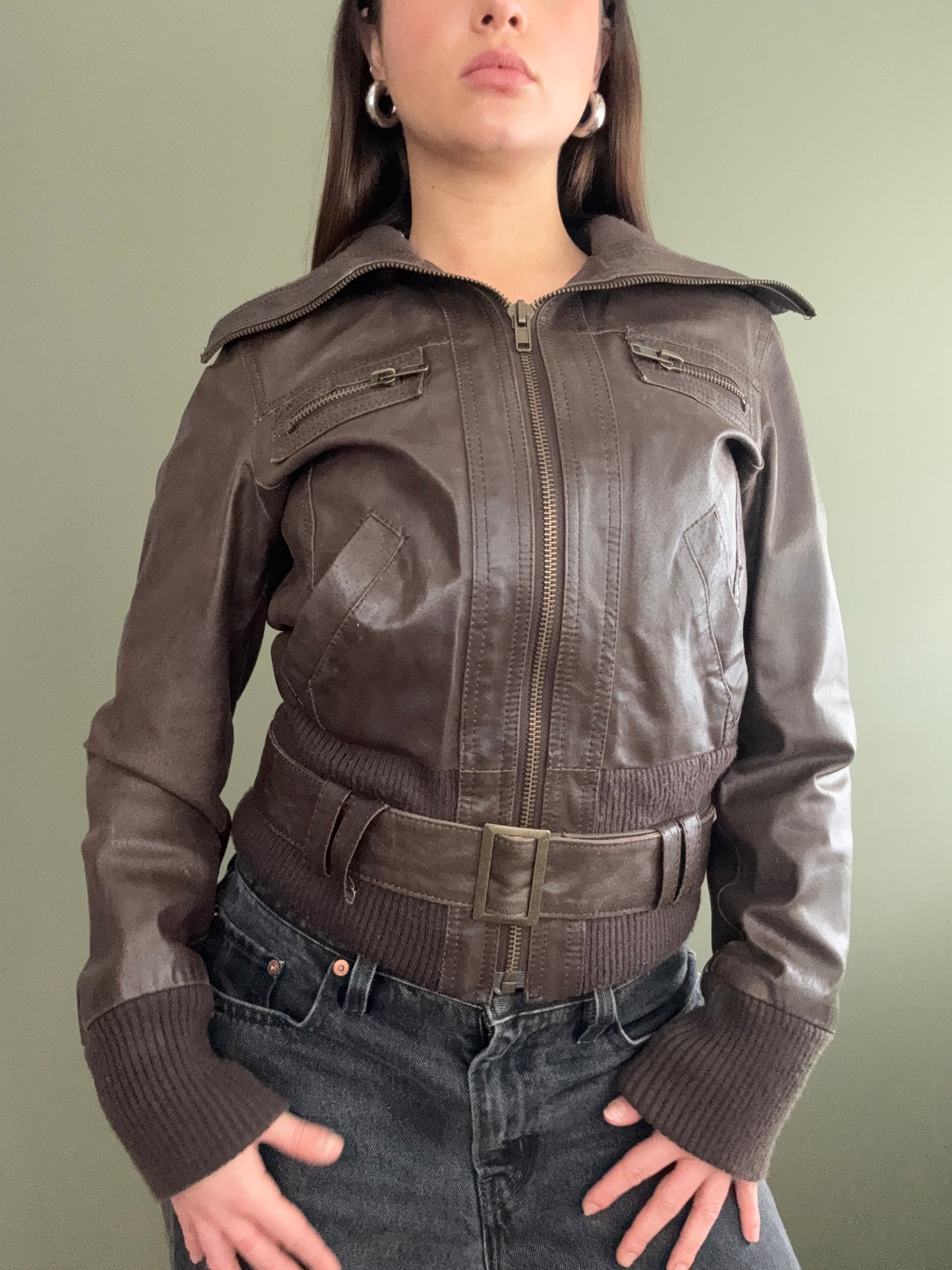 Leather Buckle Jacket (UK14)