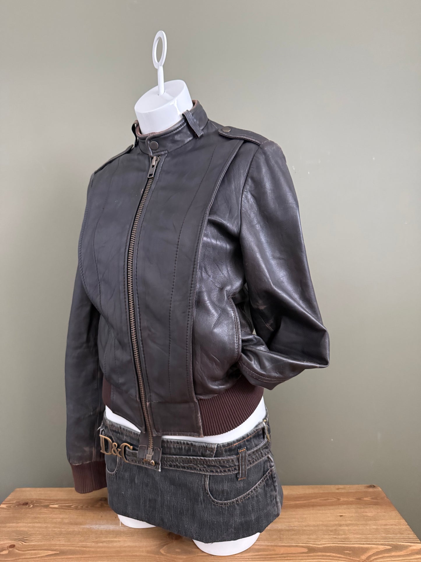 Allsaints Leather Jacket (UK8)