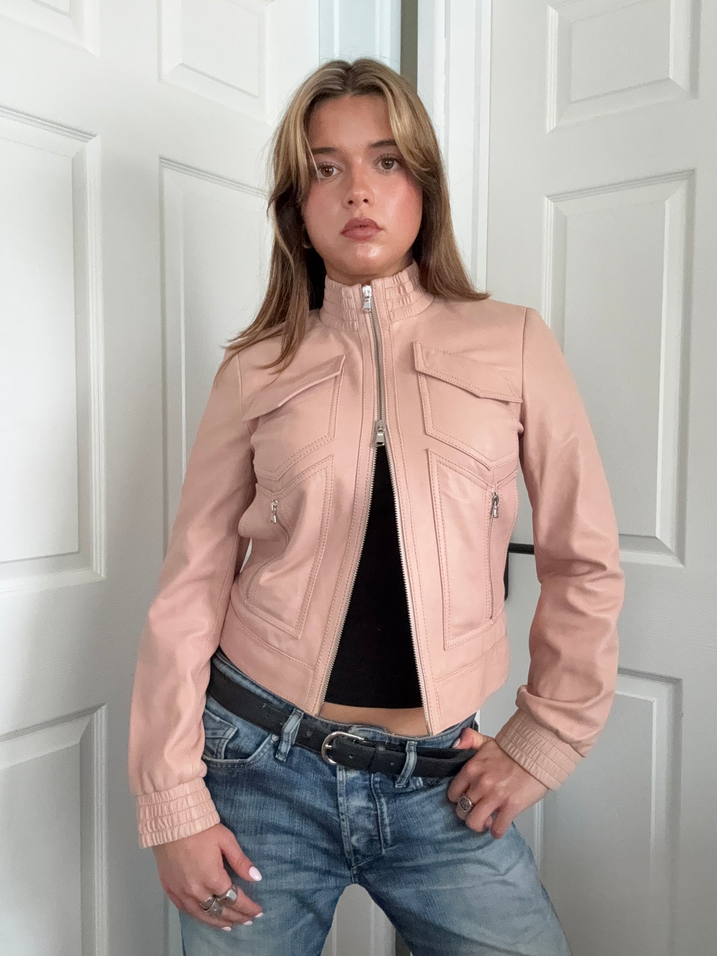 DKNY Leather Jacket (S)