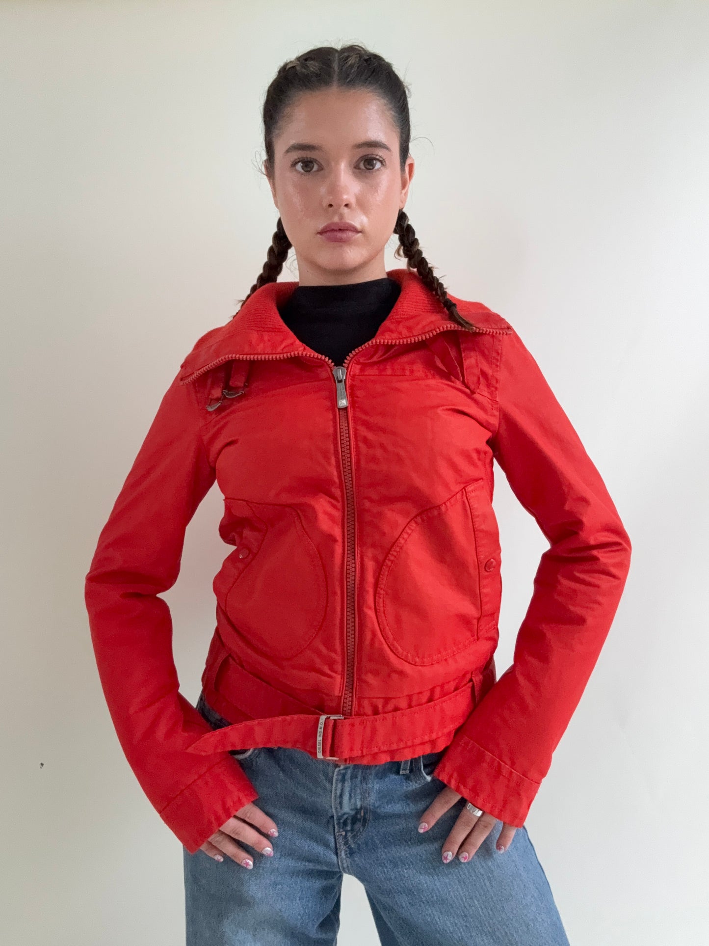 Diesel Red Bomber Jacket (S)