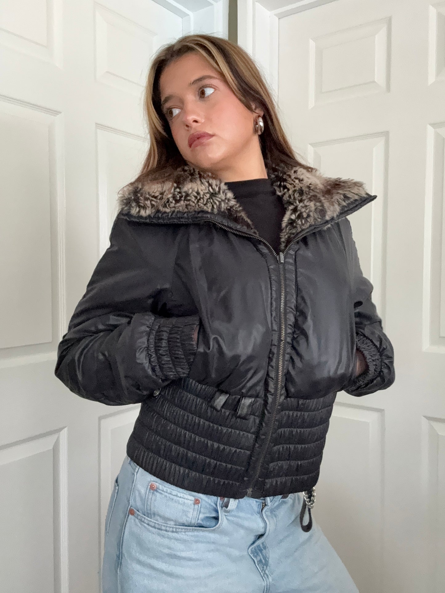 Miss Sixty Reversible Faux Fur Jacket (XL)