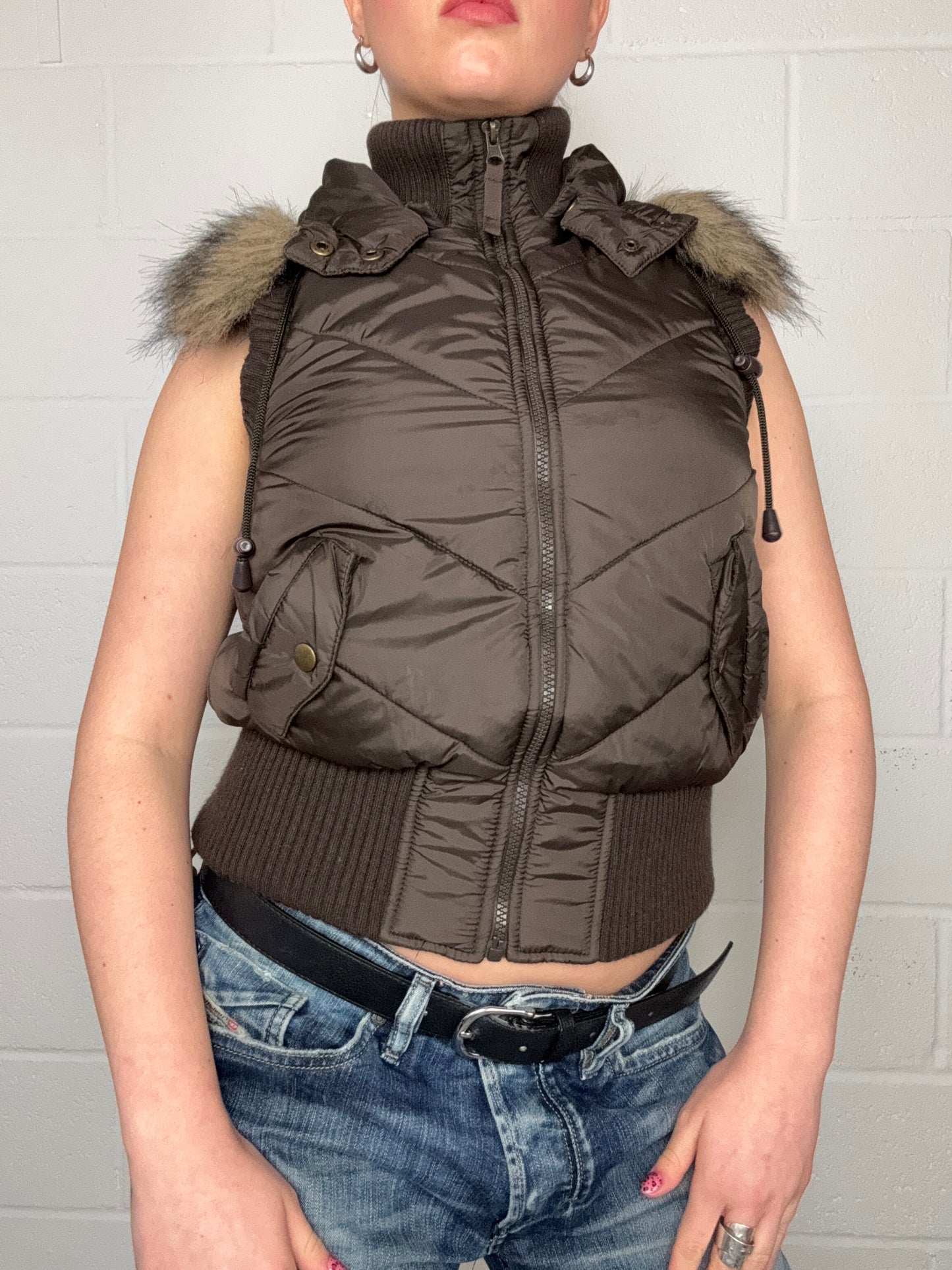 Y2K Brown Gilet (UK10)