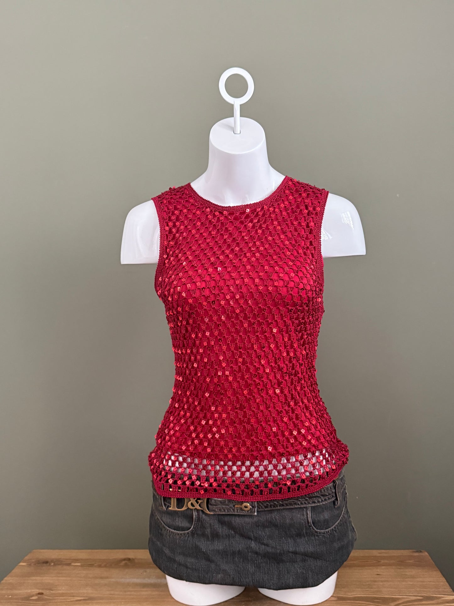 Crochet Sequin Top (UK10)
