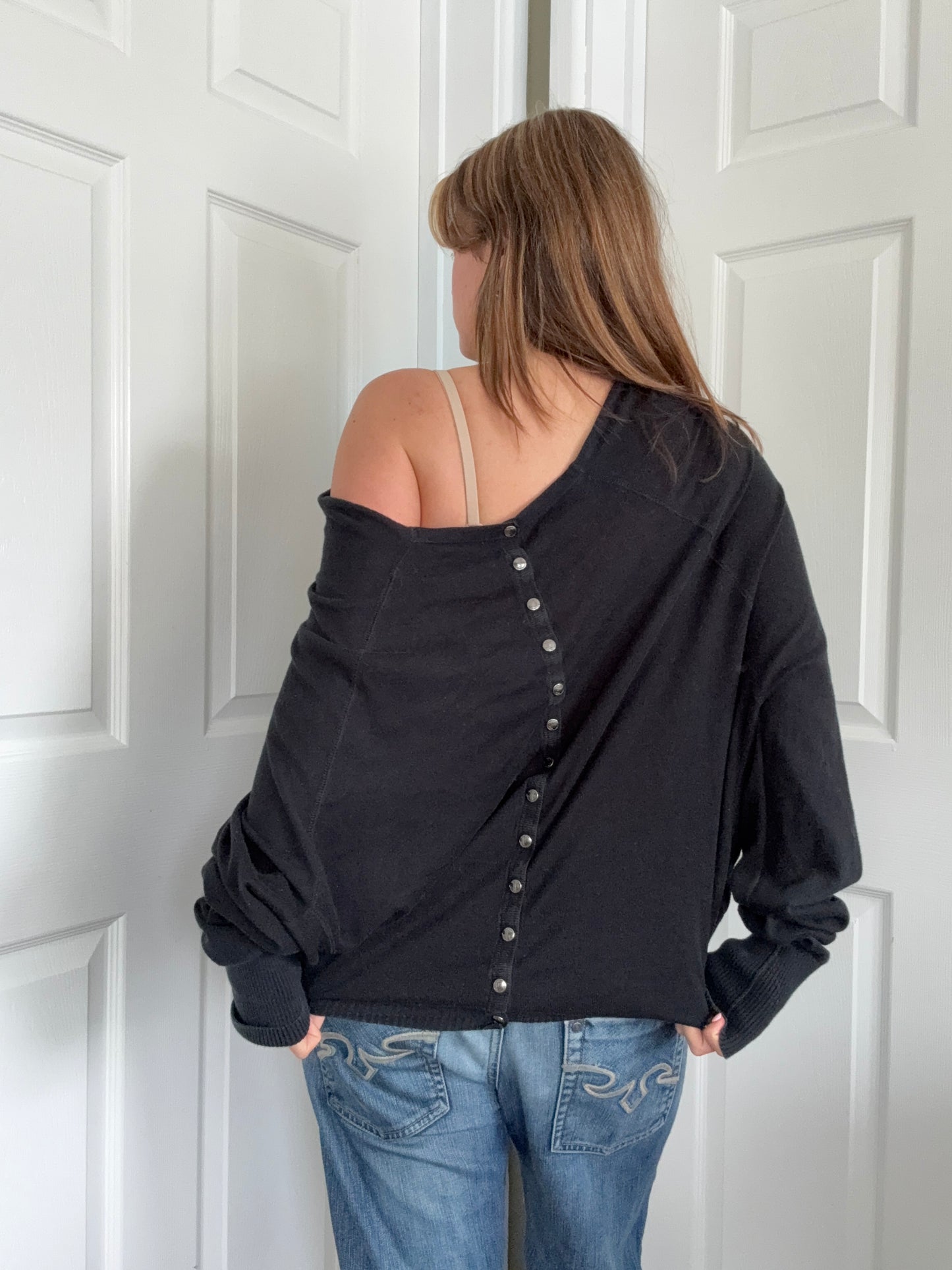 Allsaints Batwing Popper Jumper (UK12)