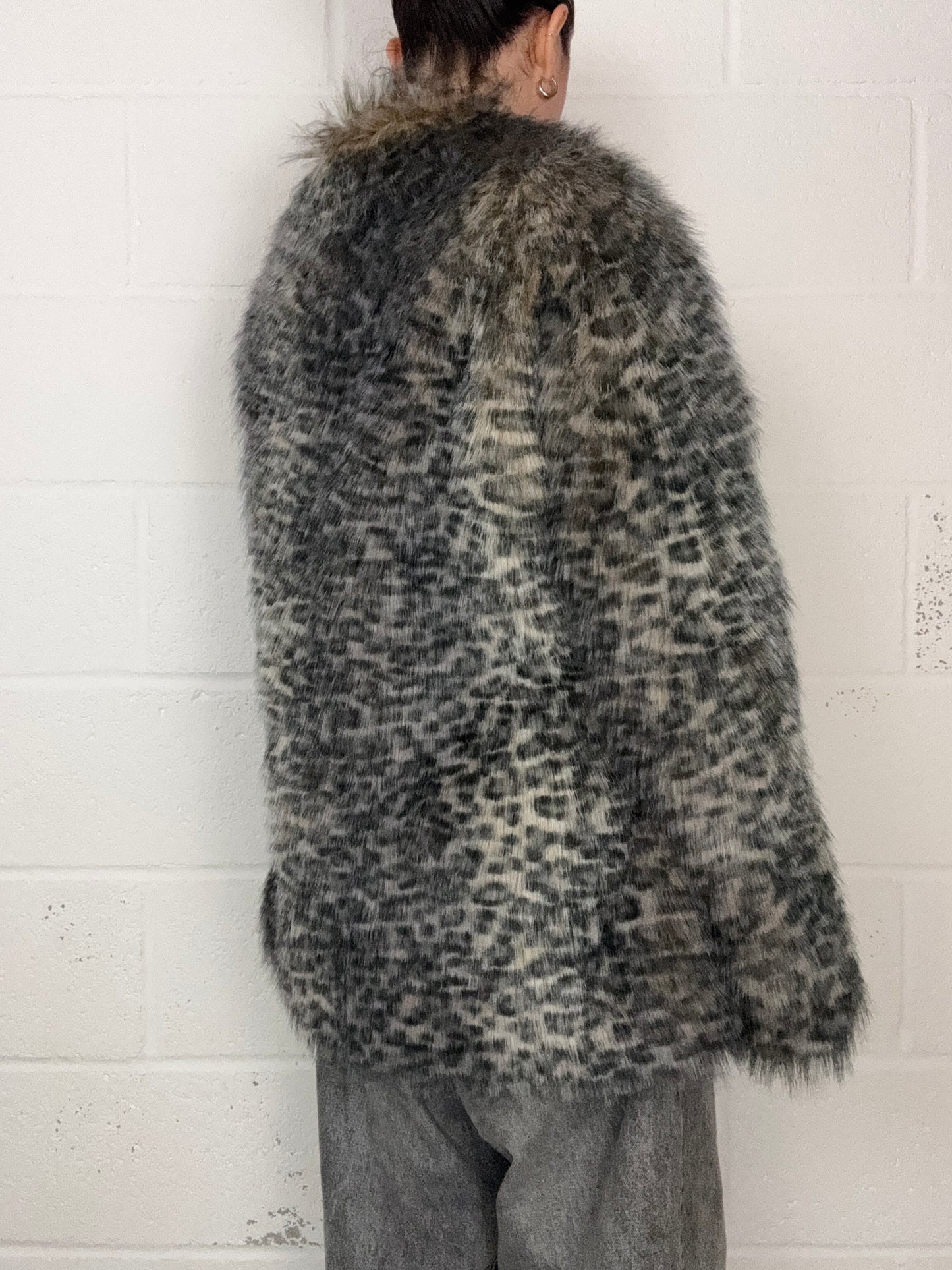 Jane Norman Faux Fur Leopard Jacket (UK12)