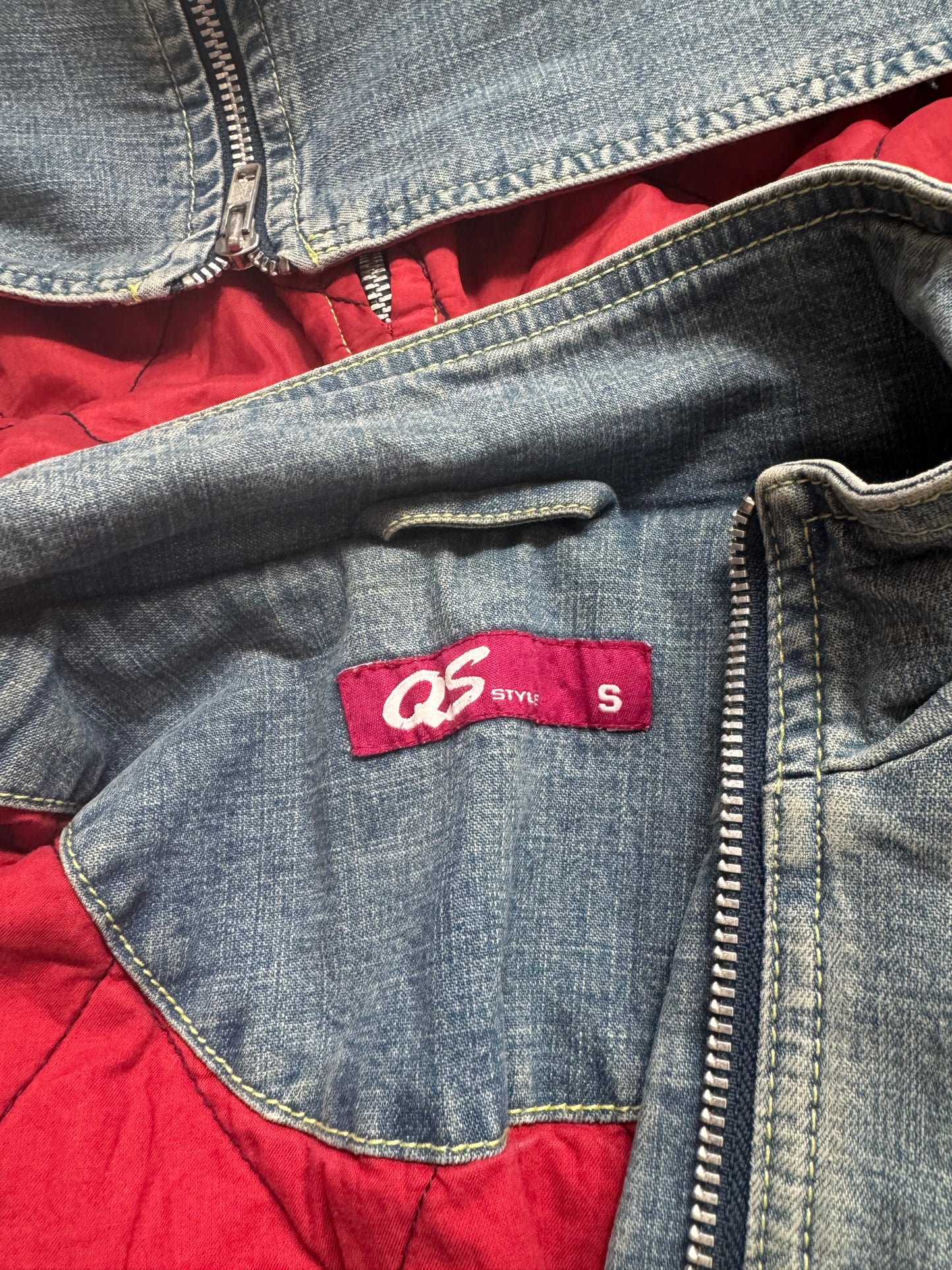 Y2K Denim Hooded Jacket (S)