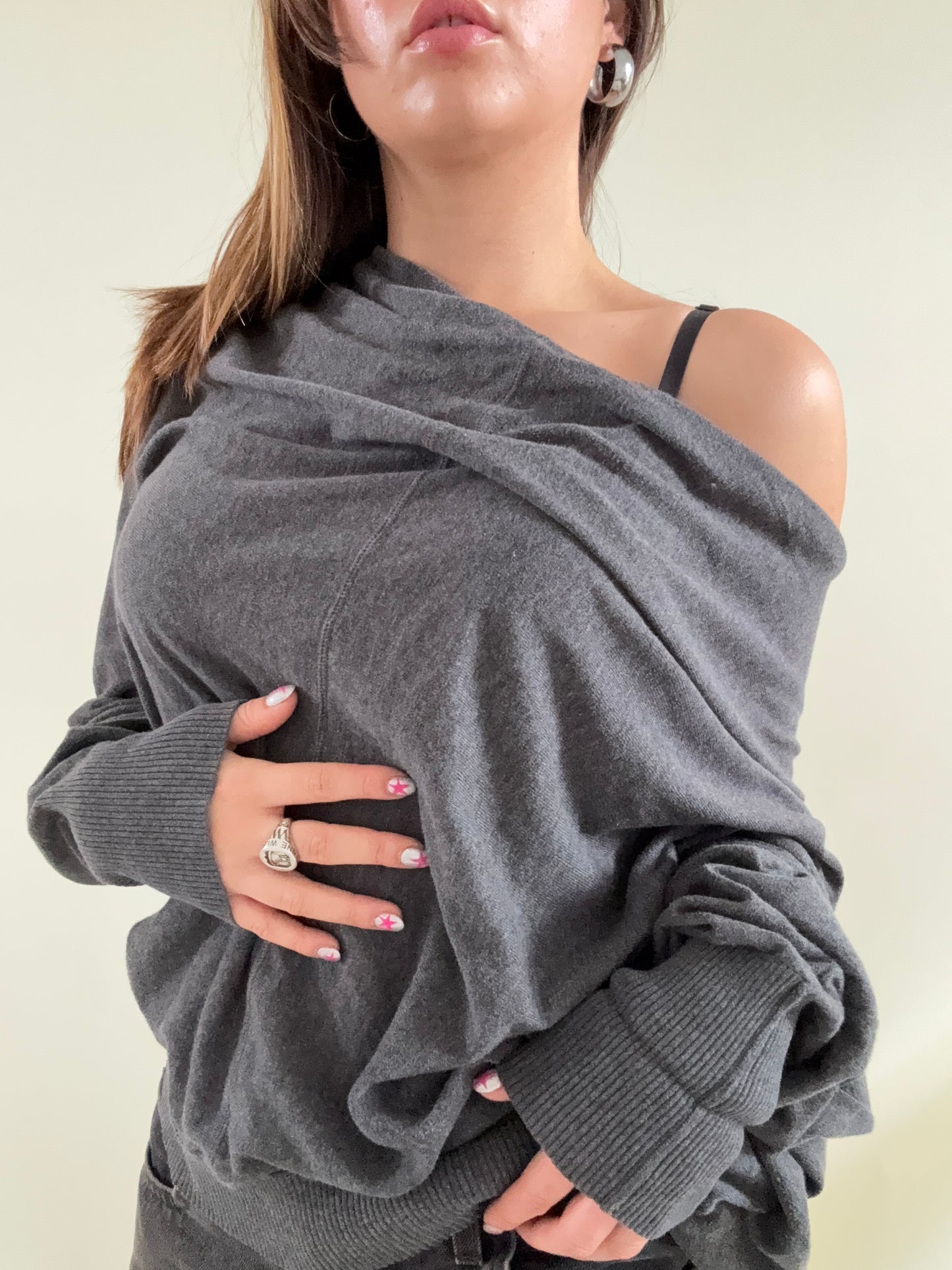 Allsaints Batwing Popper Jumper (UK14)