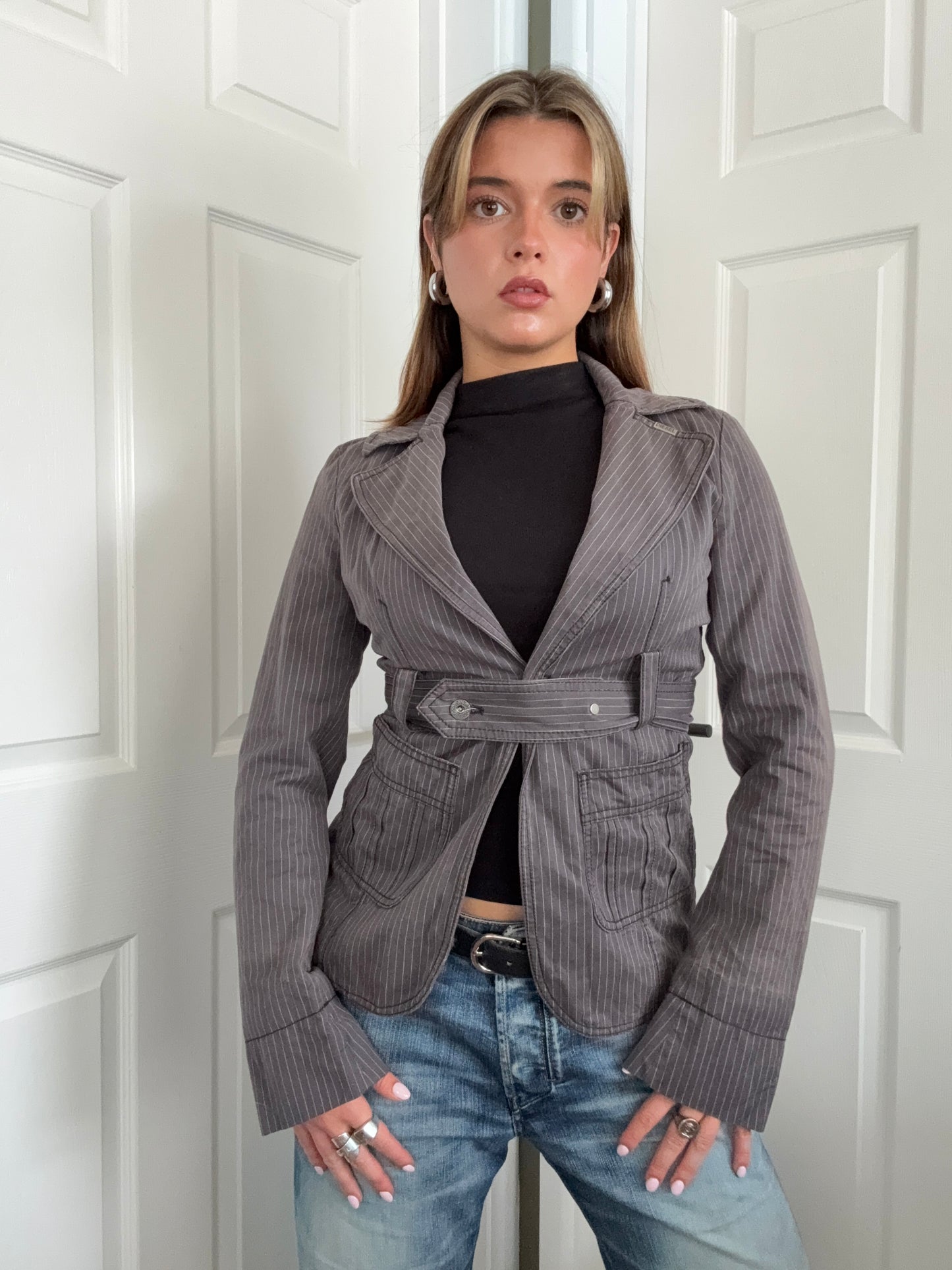 Diesel Pinstripe Blazer Jacket (S)