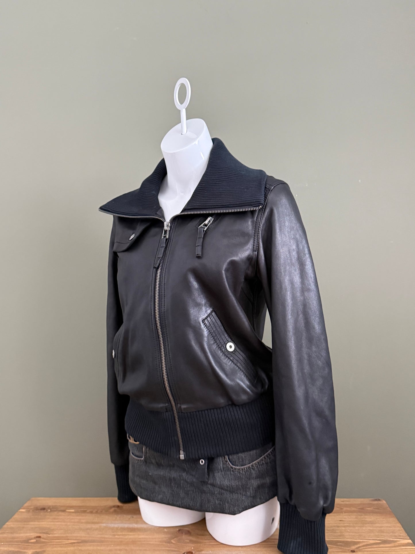 Diesel Leather Bomber Jacket (L)